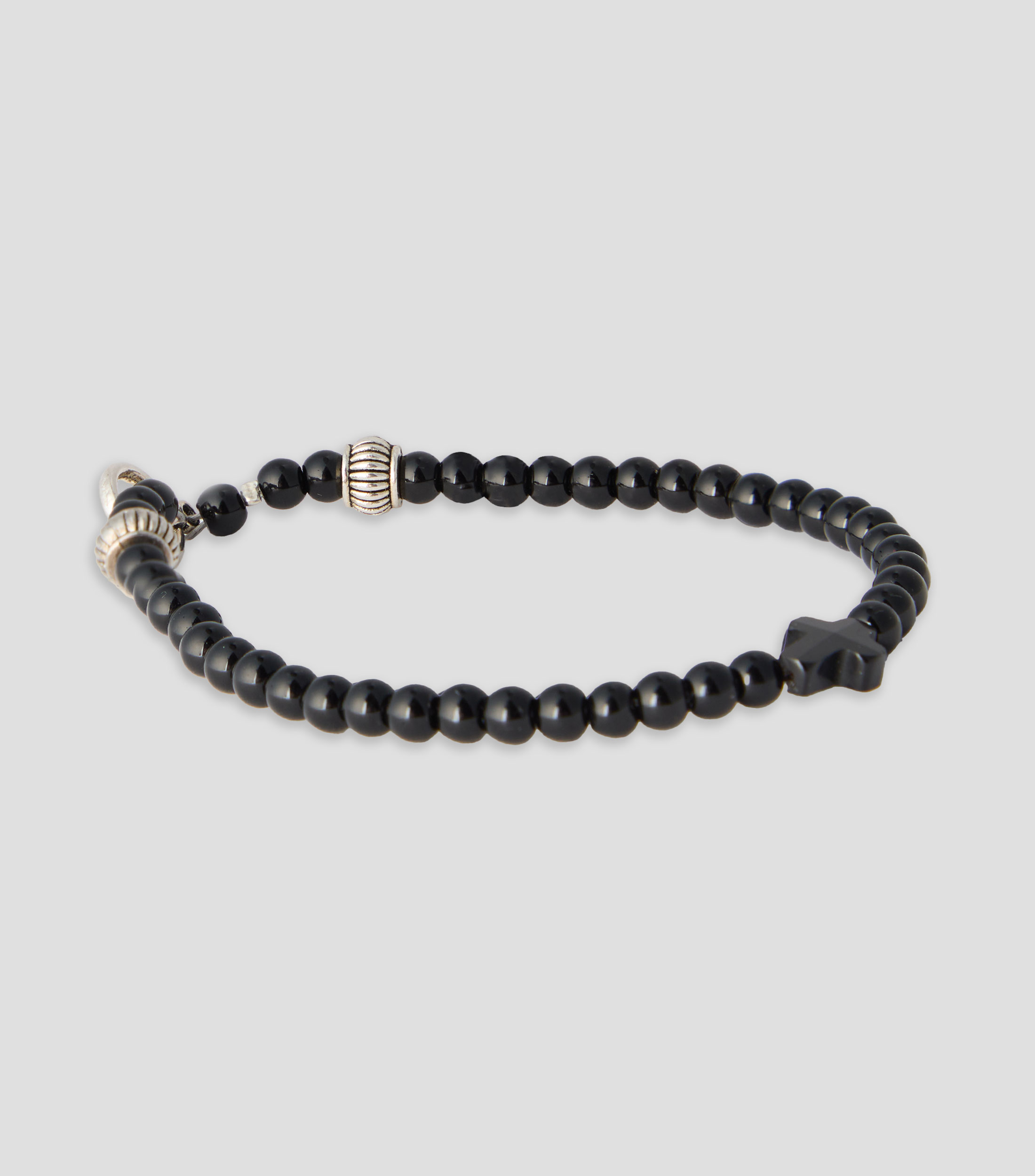 Pulsera estrellas con ónix Hombre