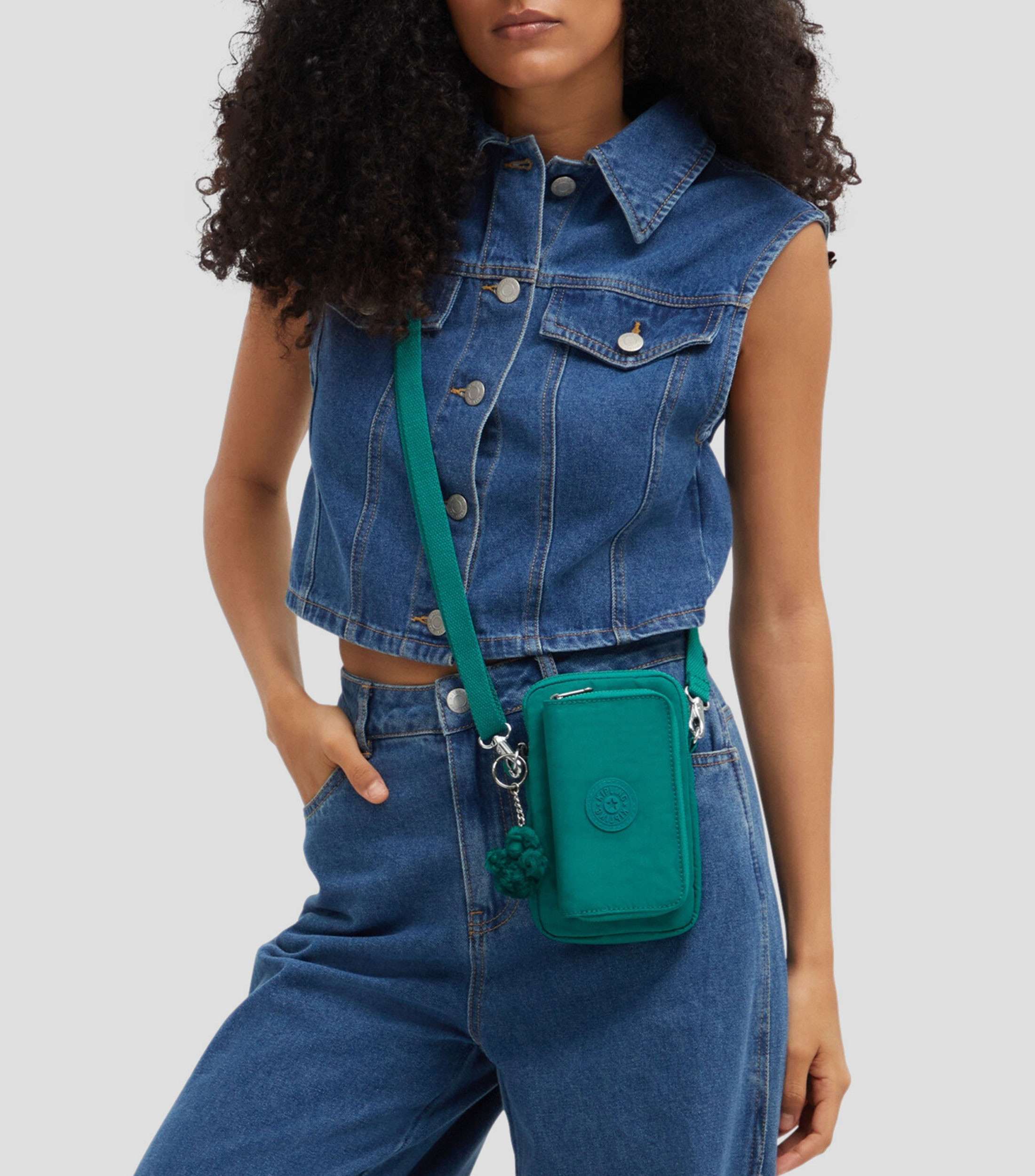 Bolsa crossbody verde Telmo lisa Niña