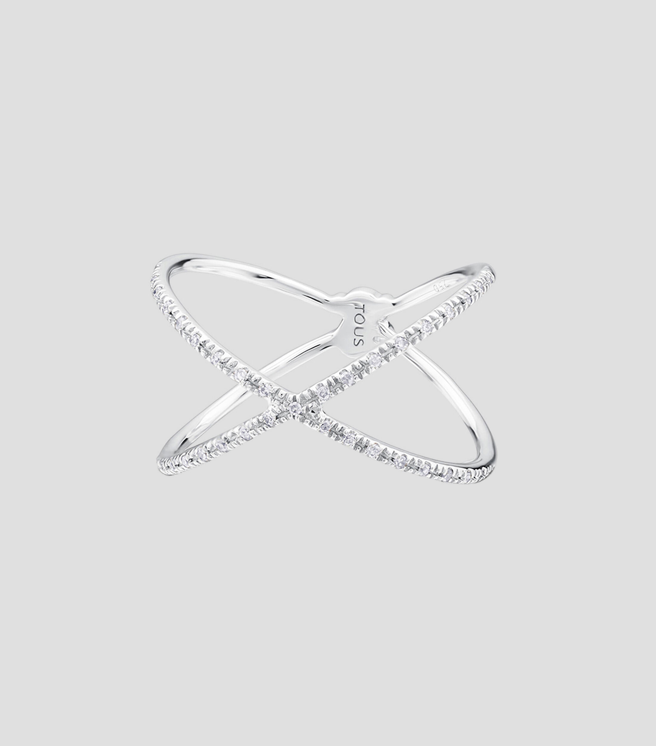 Anillo en oro blanco de 18 Kts Mujer Talla 6