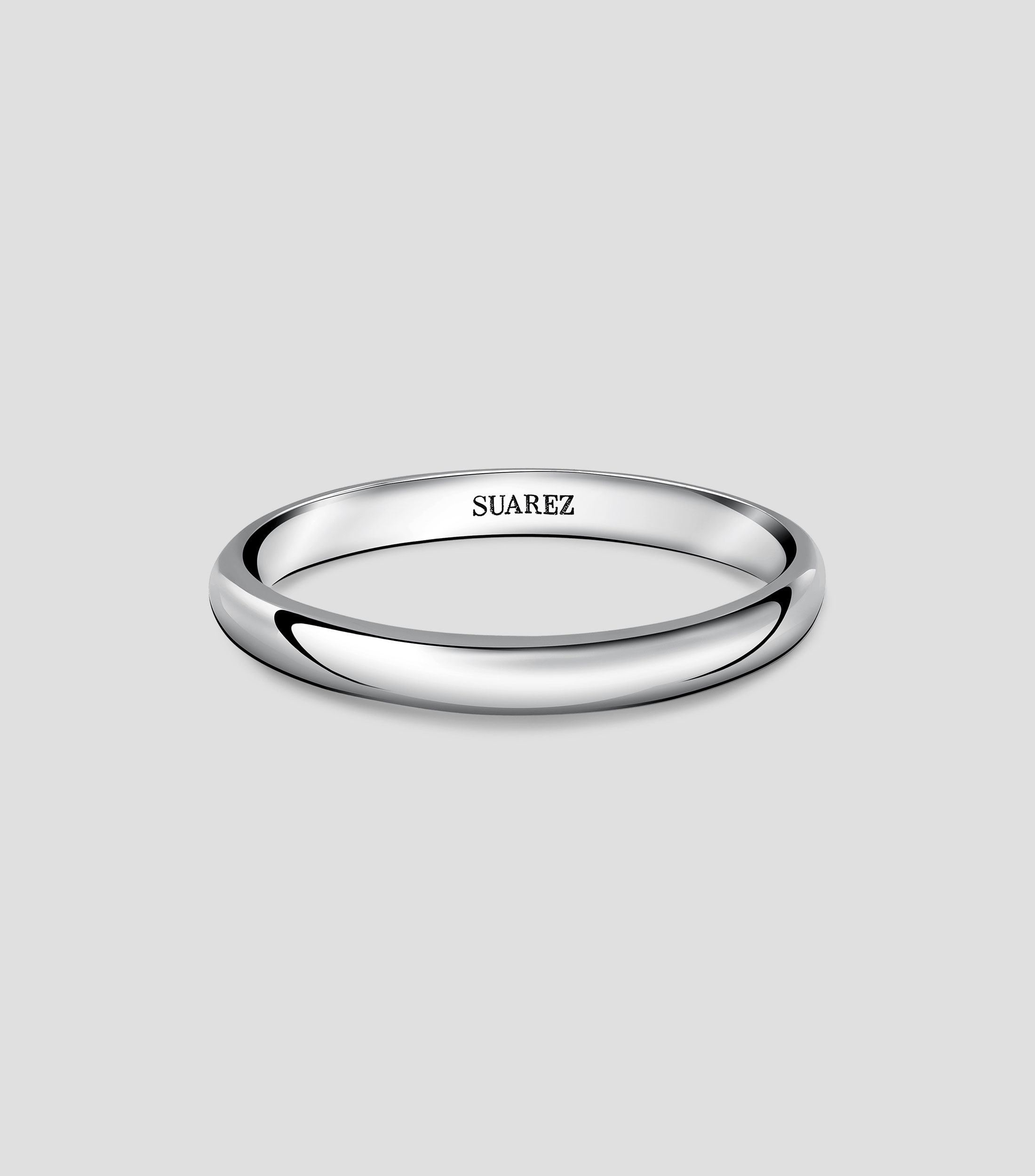 Anillo Solitario en Platino Unisex