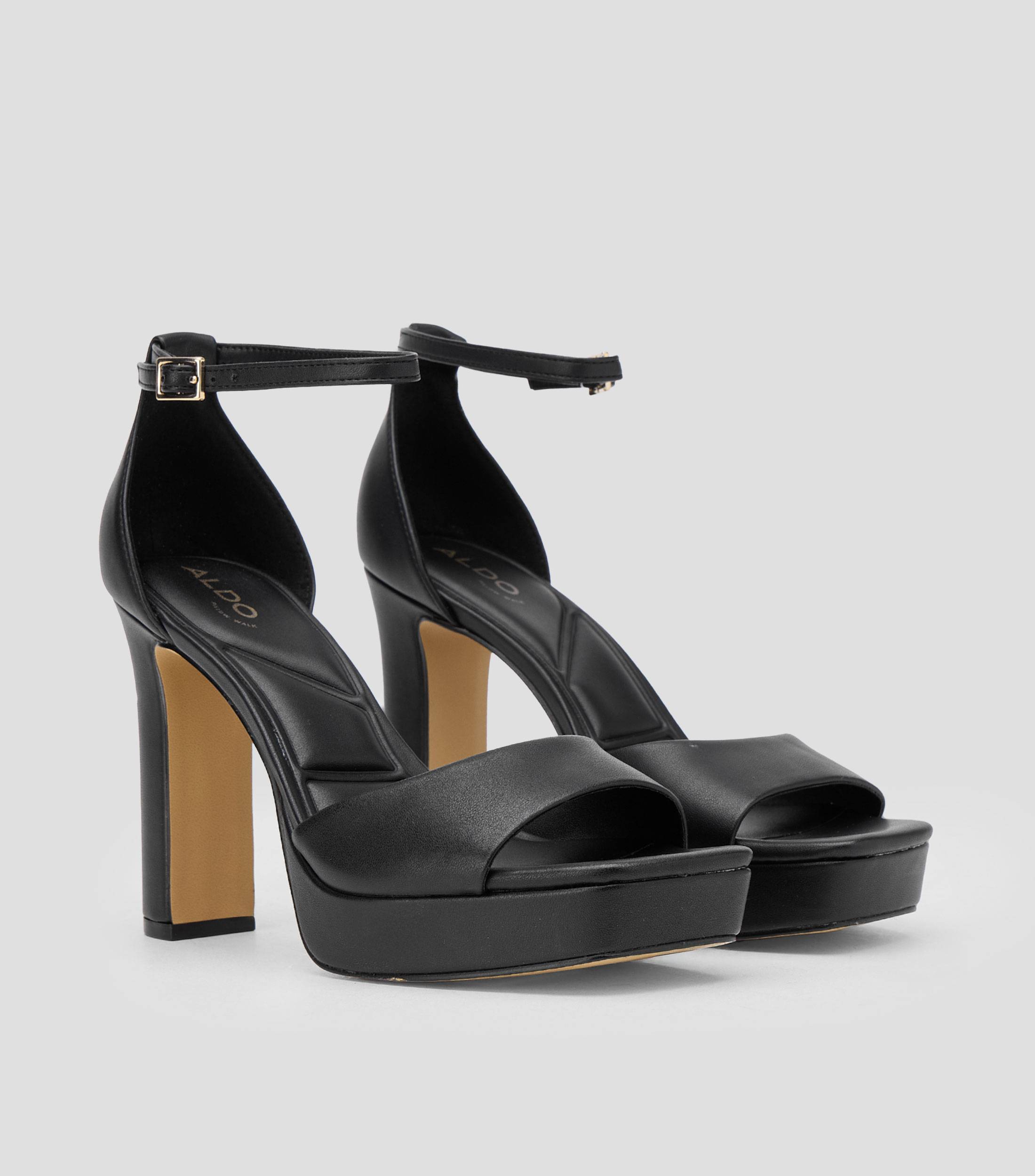 Sandalias con tacón alto media luna Mujer
