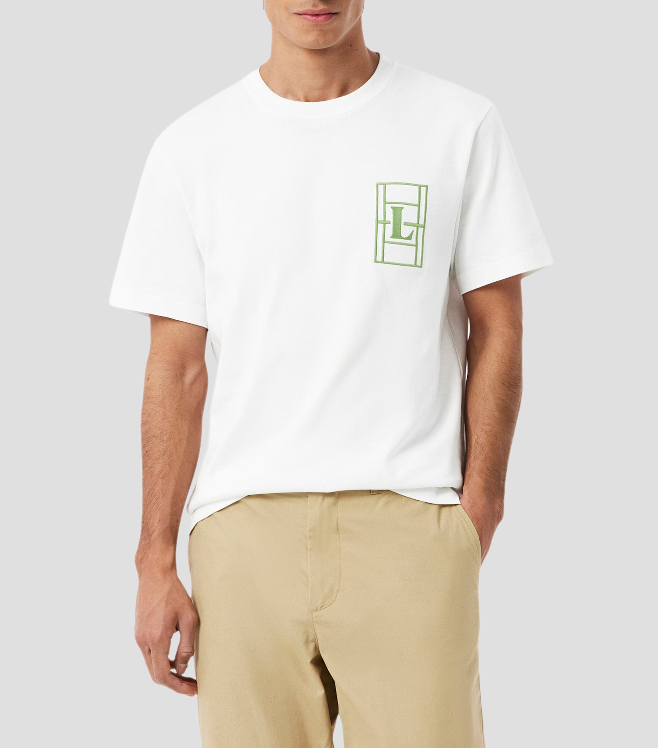 Playera cuello redondo manga corta lisa Hombre