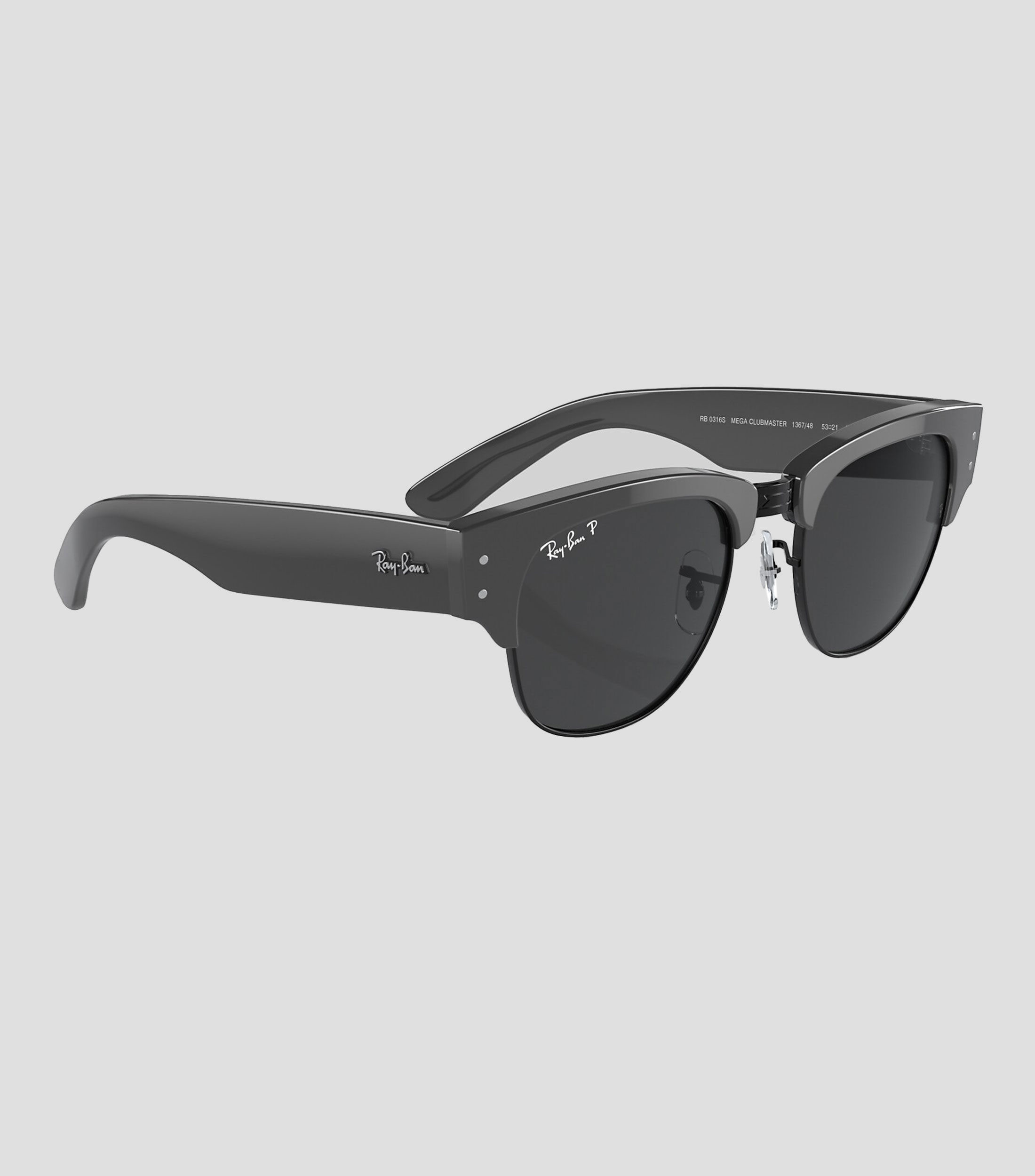 Lentes de sol Cuadrados Mega Clubmaster Negros Unisex