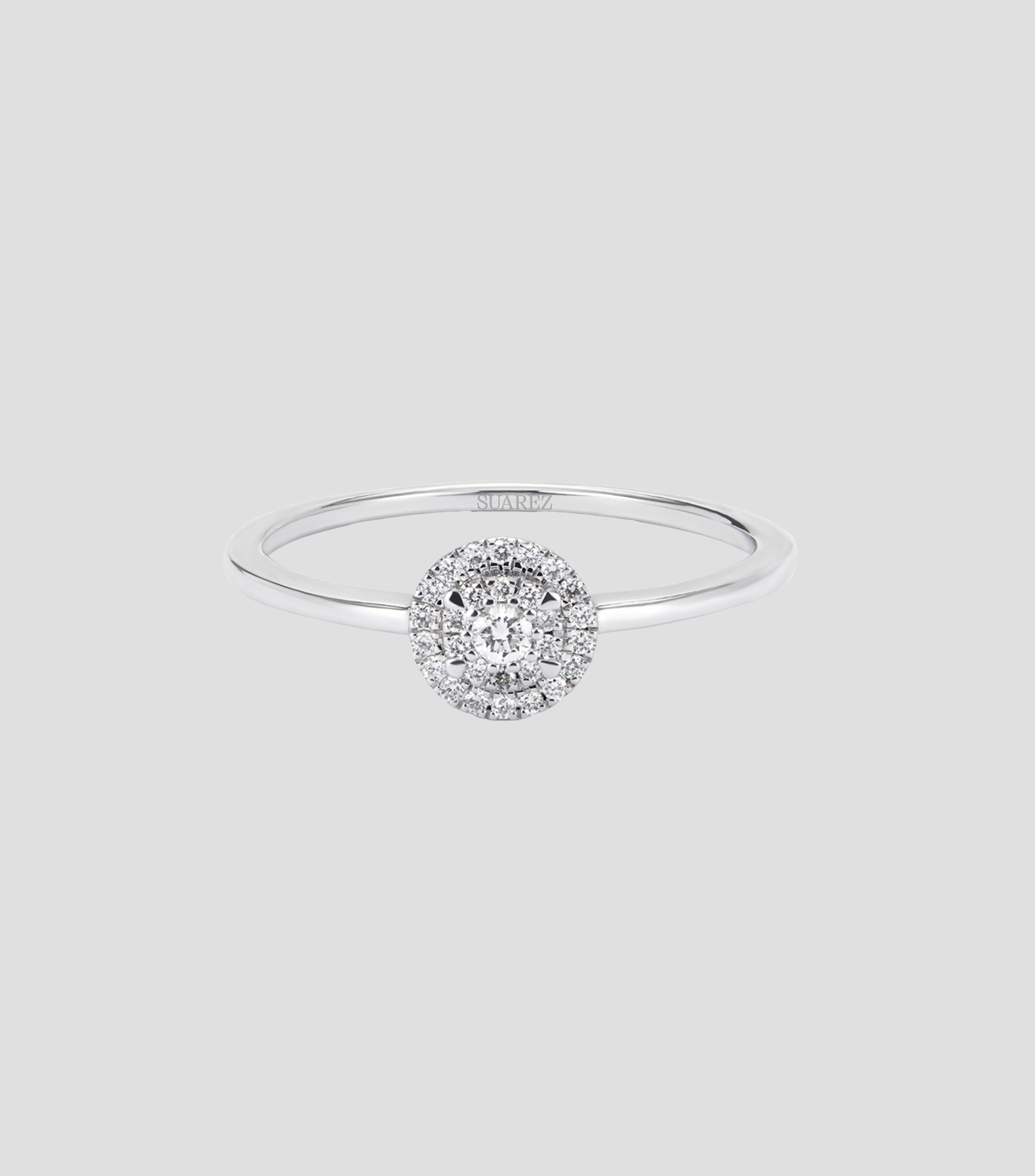 Anillo en Oro blanco de 18 Kilates con diamantes Mujer