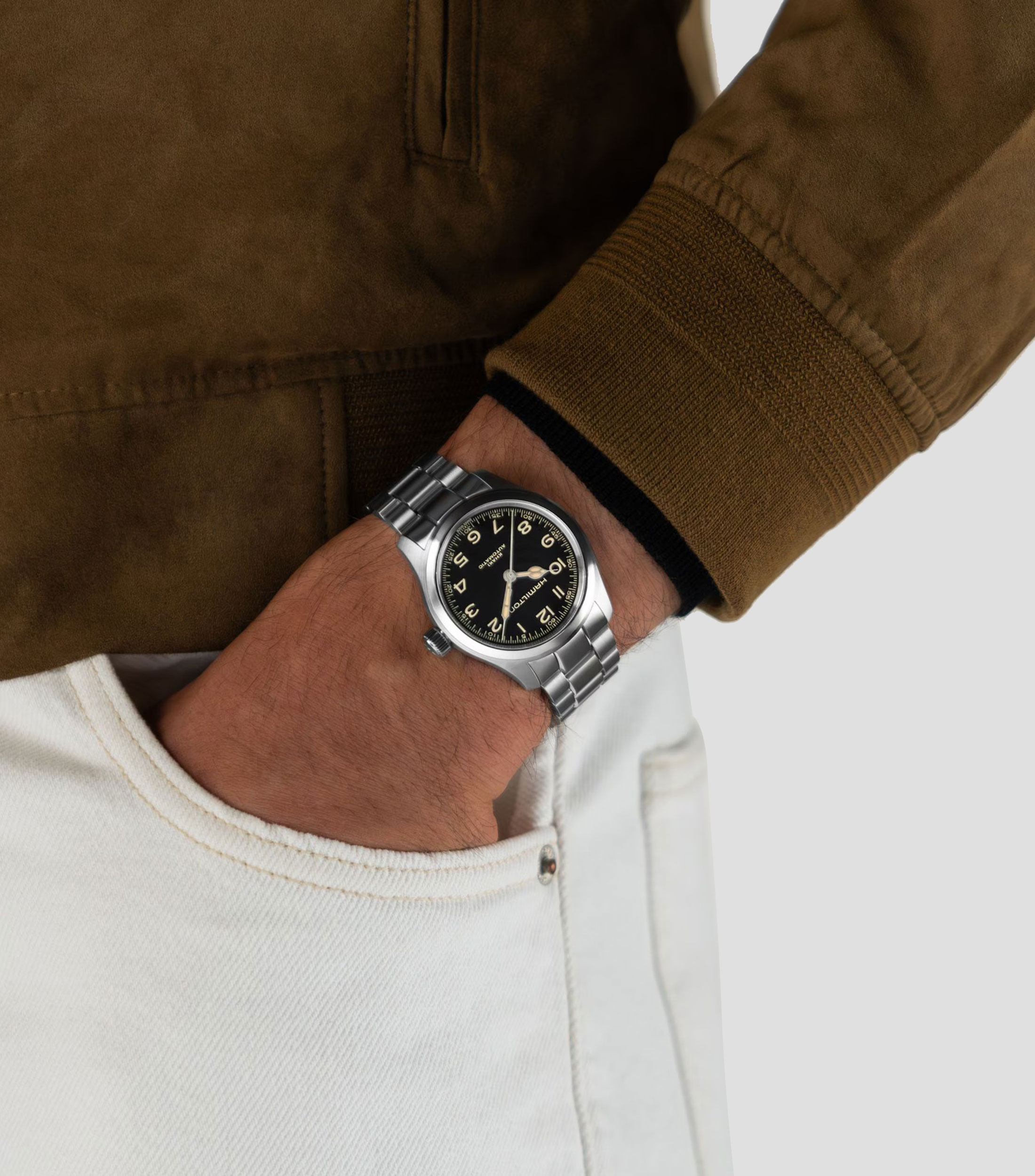 Reloj Unisex Khaki Field Murph Casual, Plateado