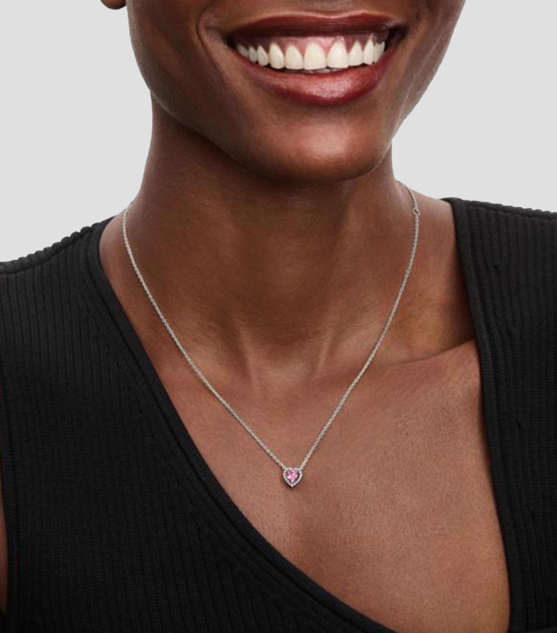 Collar en plata Corazon Mujer