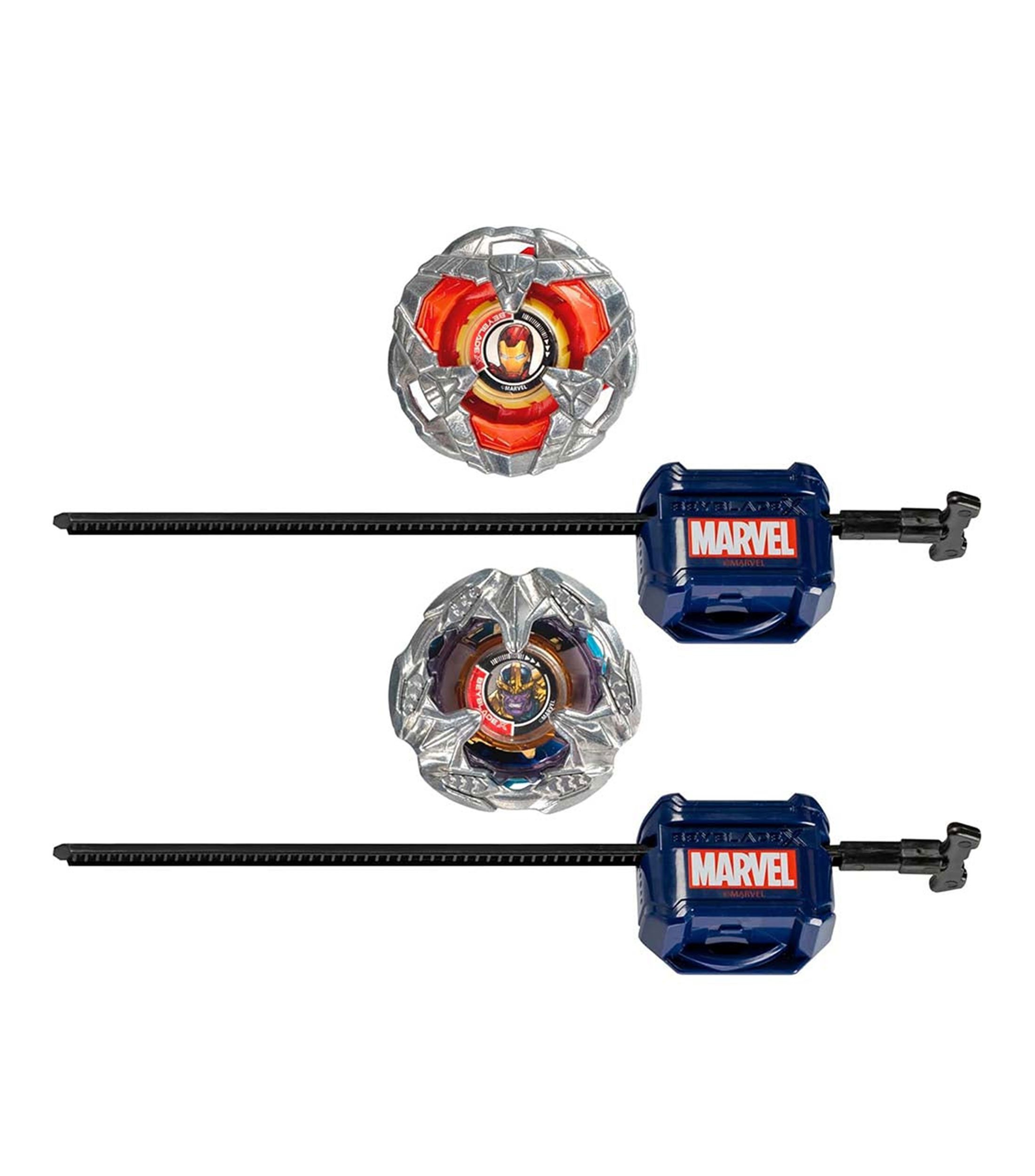 Beyblade X Pack Multiple Marvel Set Iron Man Vs Thanos