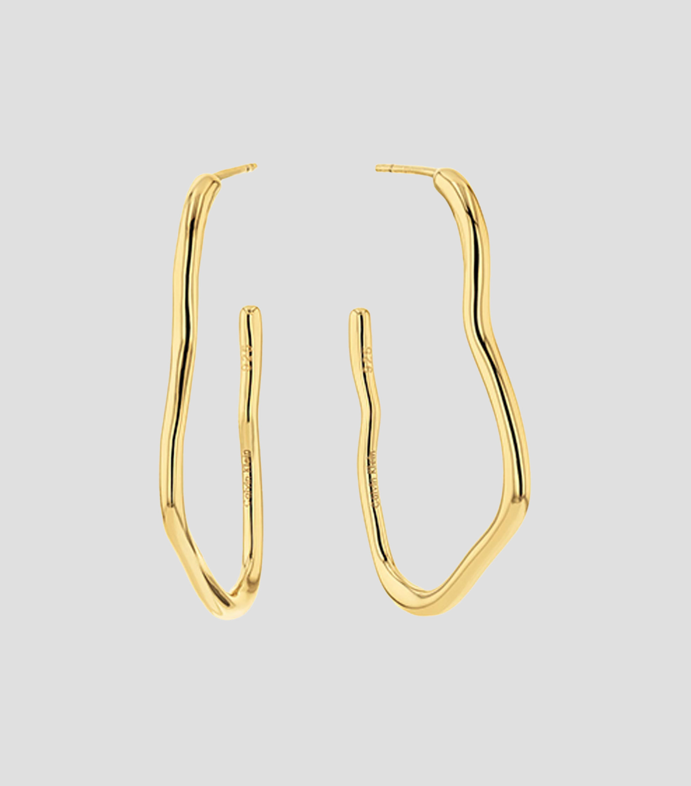 Aretes en plata Ayri Molten irregulares Mujer