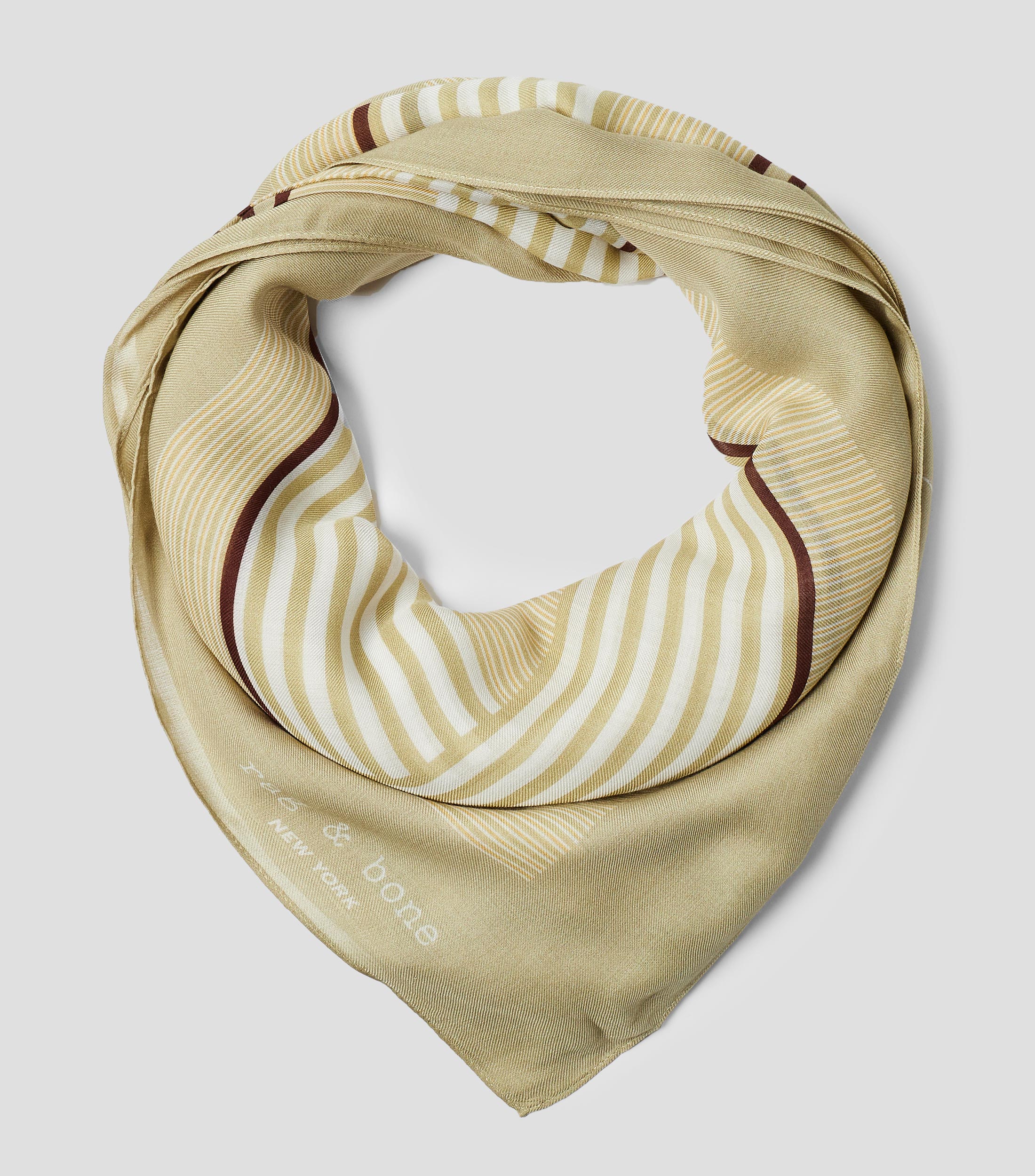 Mascada verde estampada Mujer