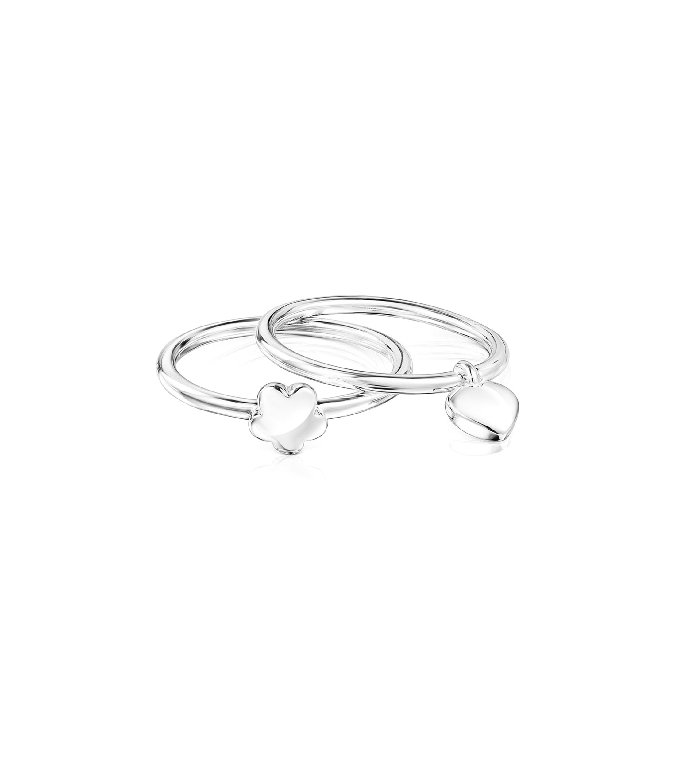 Set de 2 anillos en plata .925 Mini Icons Mujer Talla 7