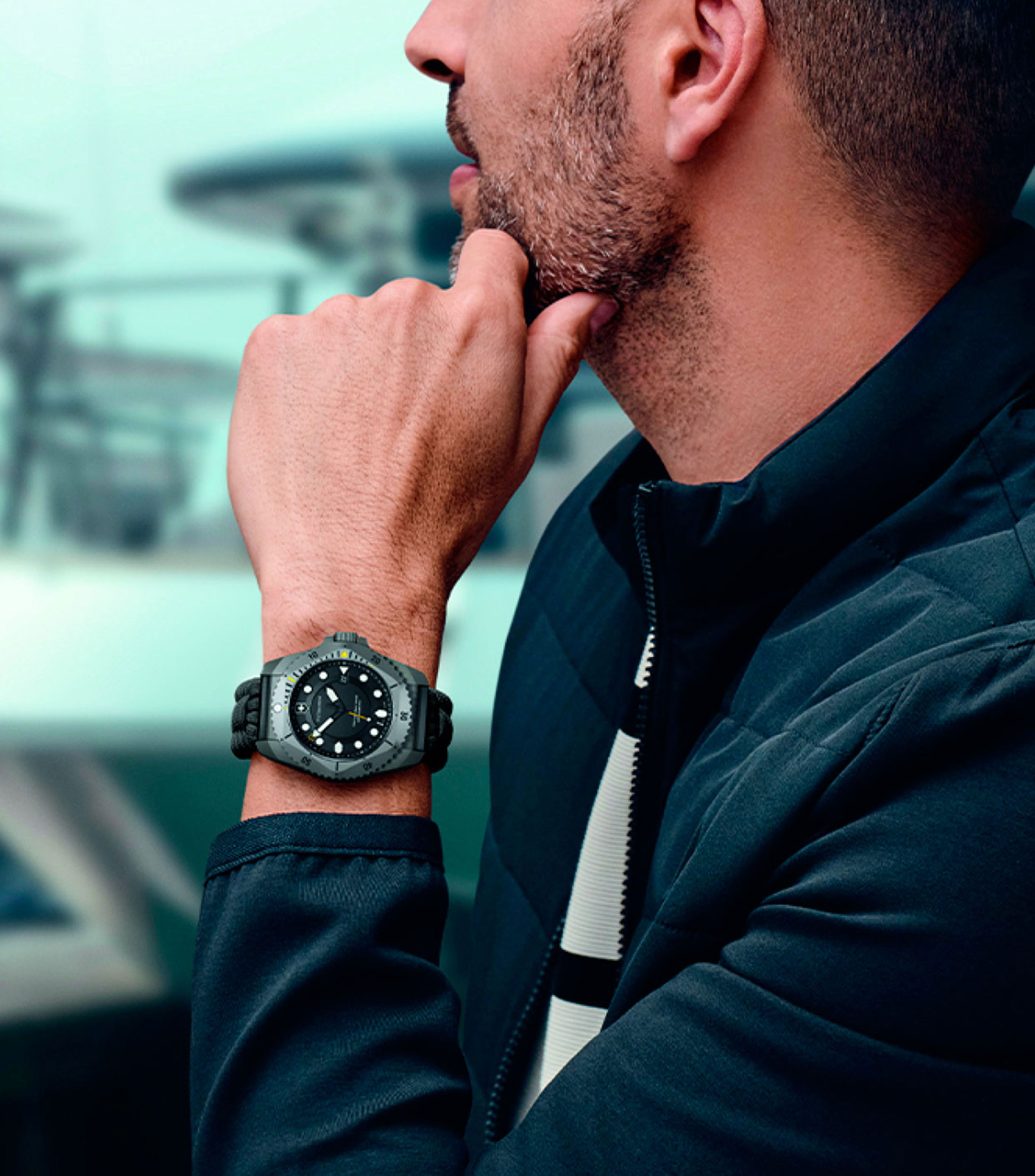 Reloj para Hombre Dive Pro Casual, Plateado, Negro