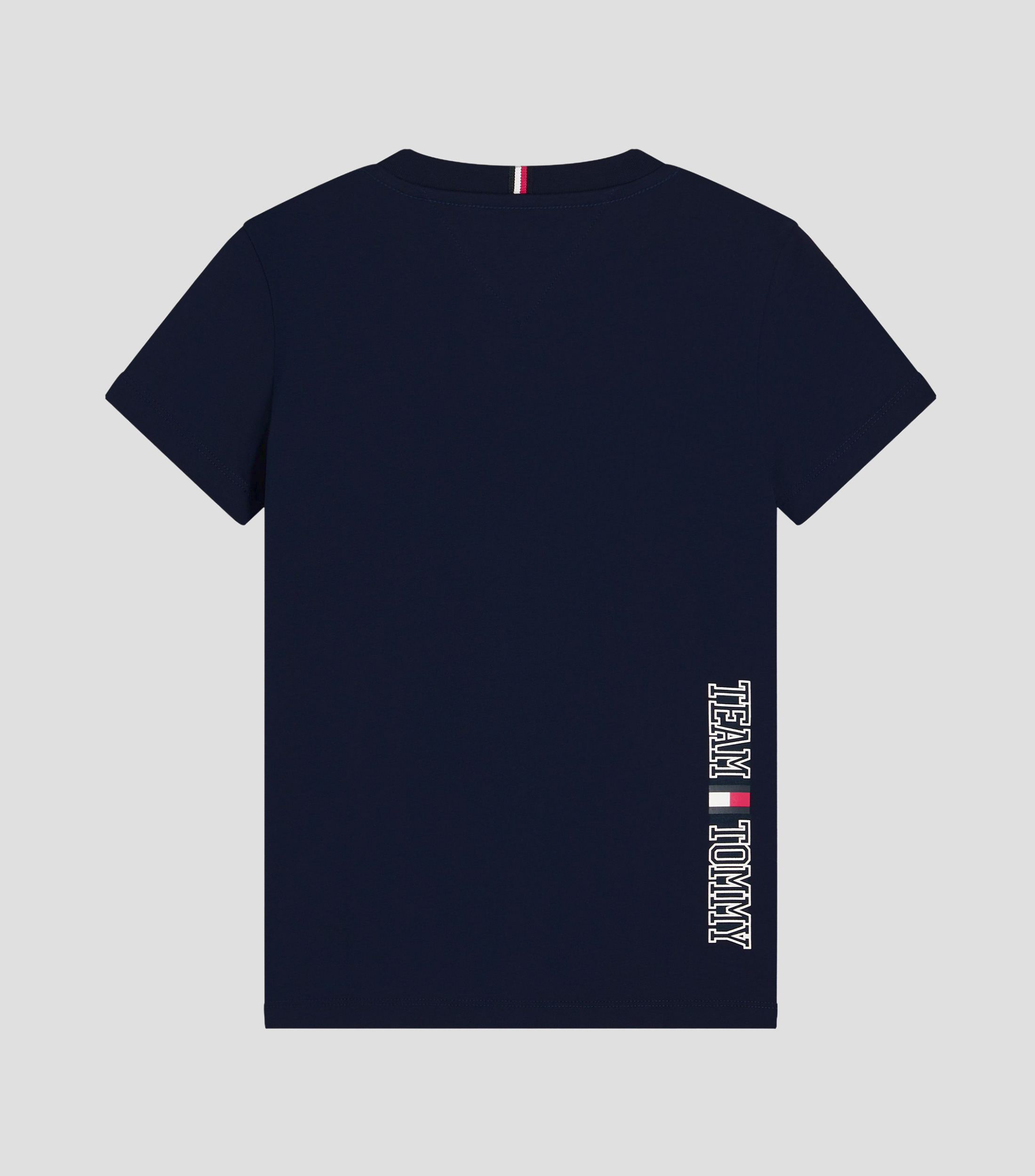 Playera azul marino cuello redondo manga corta lisa Niño