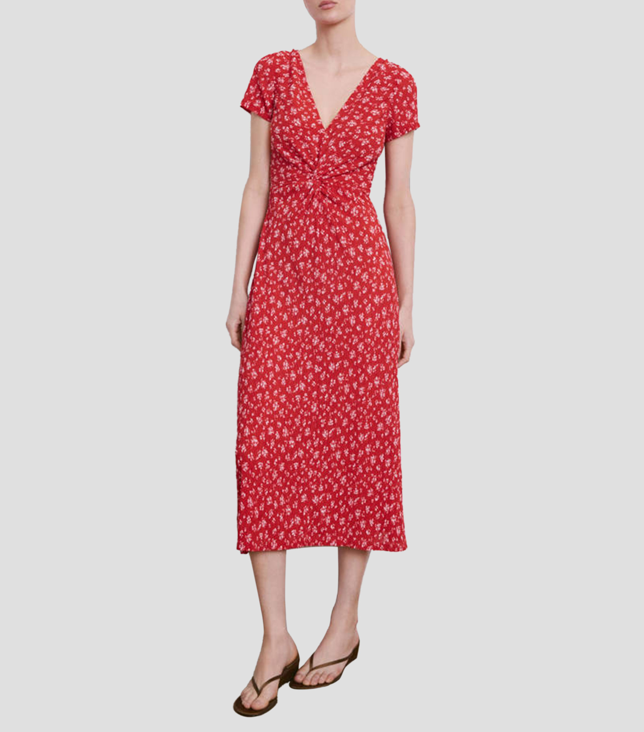 Vestido midi estampado Mujer
