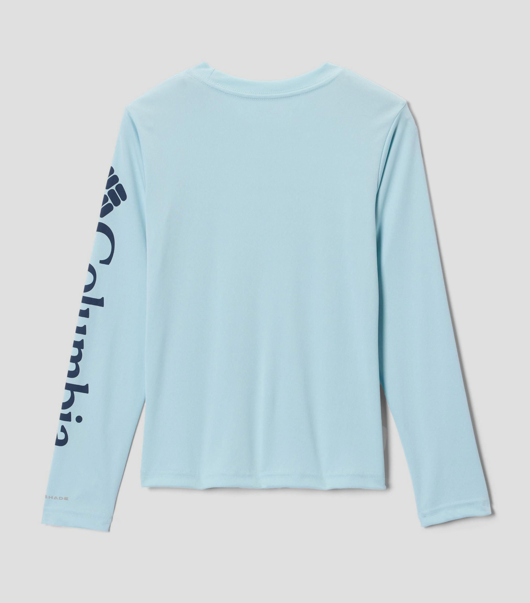 Playera de cuello redondo con manga larga lisa Niña