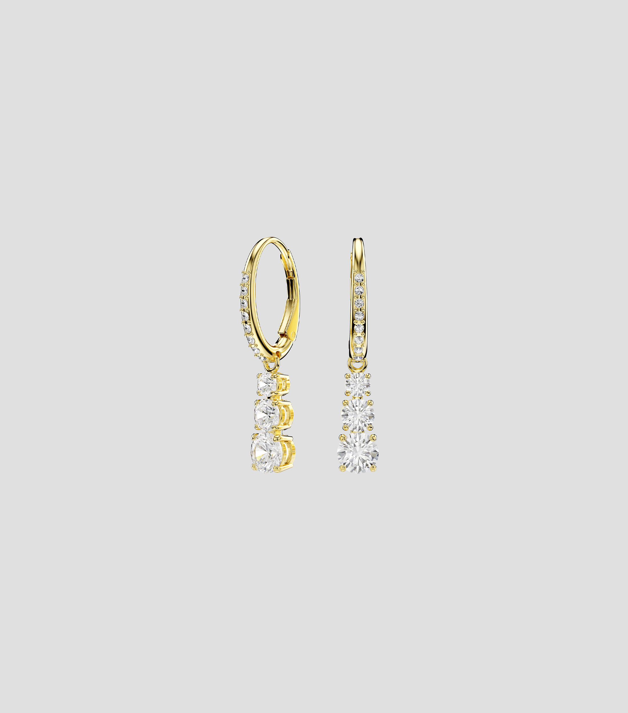 Aretes alargados con zirconias Mujer