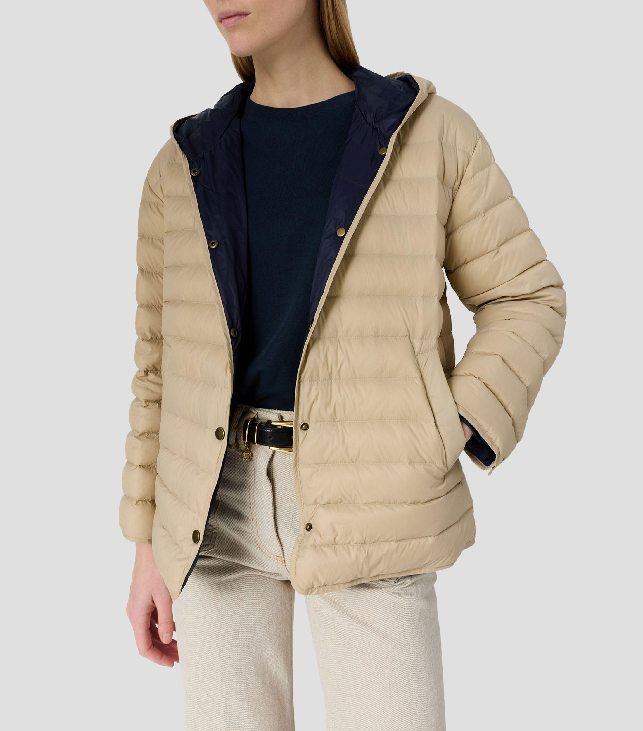 Chamarra reversible con capucha Priscille Mujer