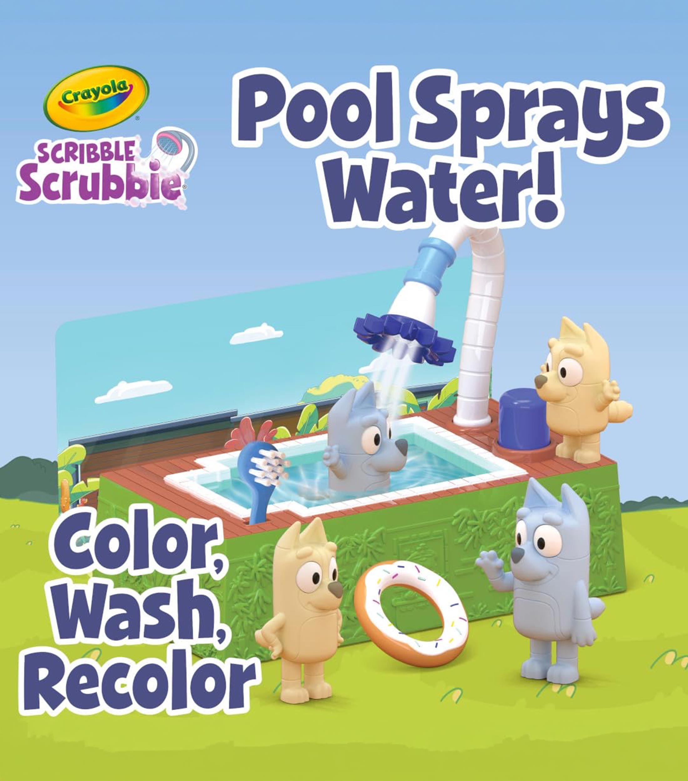 Set de Juego Scribble Scrubbie Bluey Poolside Playset 16 Piezas