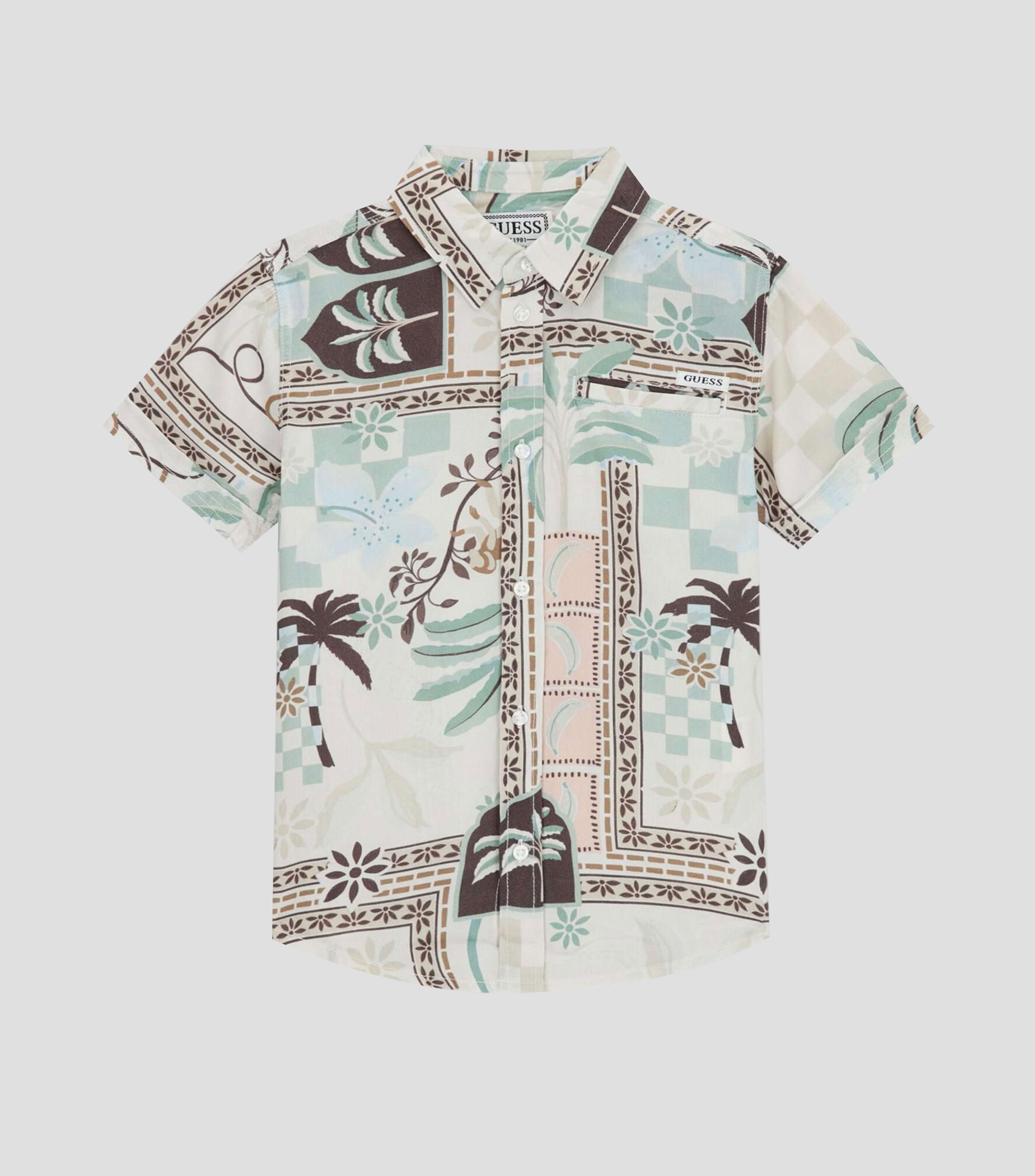 Camisa estampada con manga corta Niño