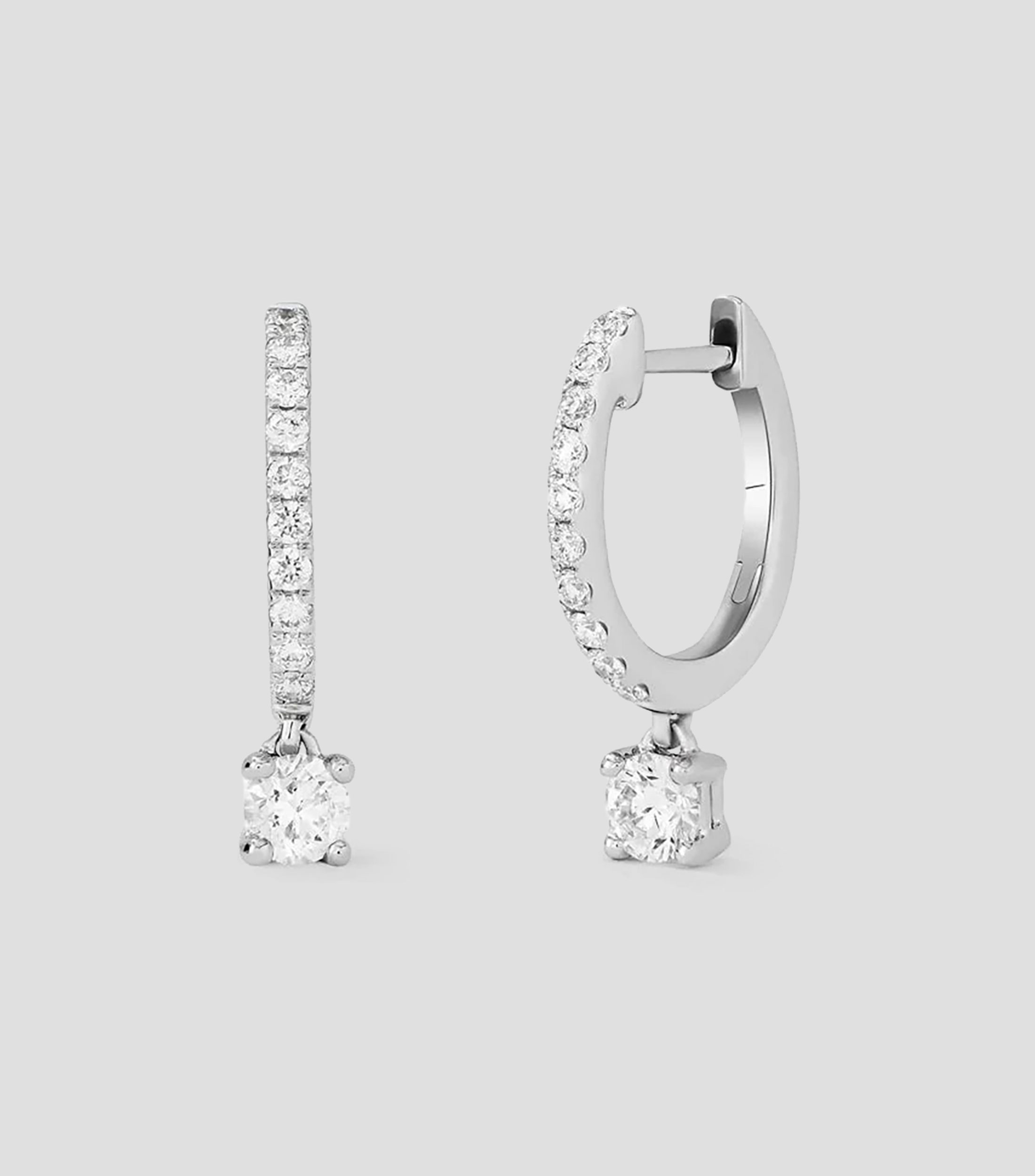 Pendientes en oro de 18 Kts con diamantes Mujer