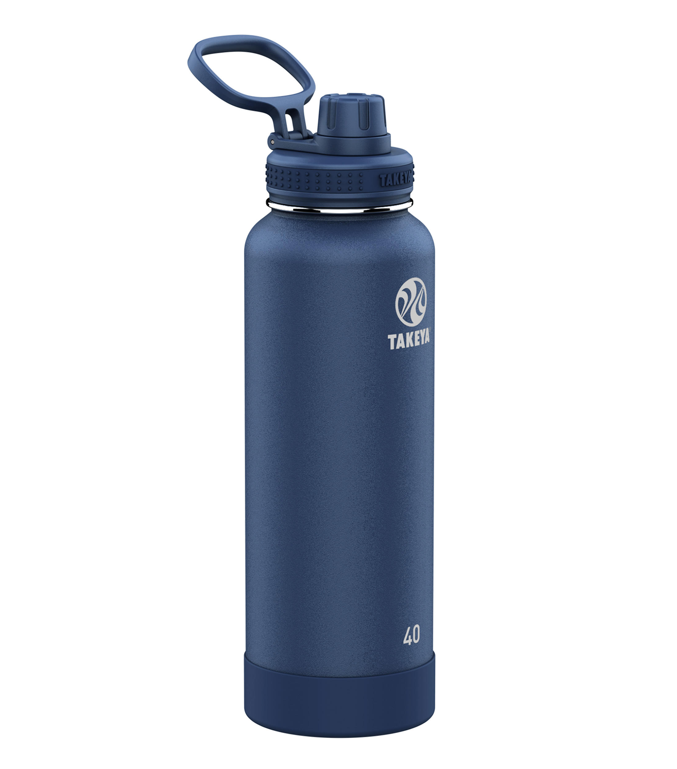 Botella deportiva azul marino en acero inoxidable