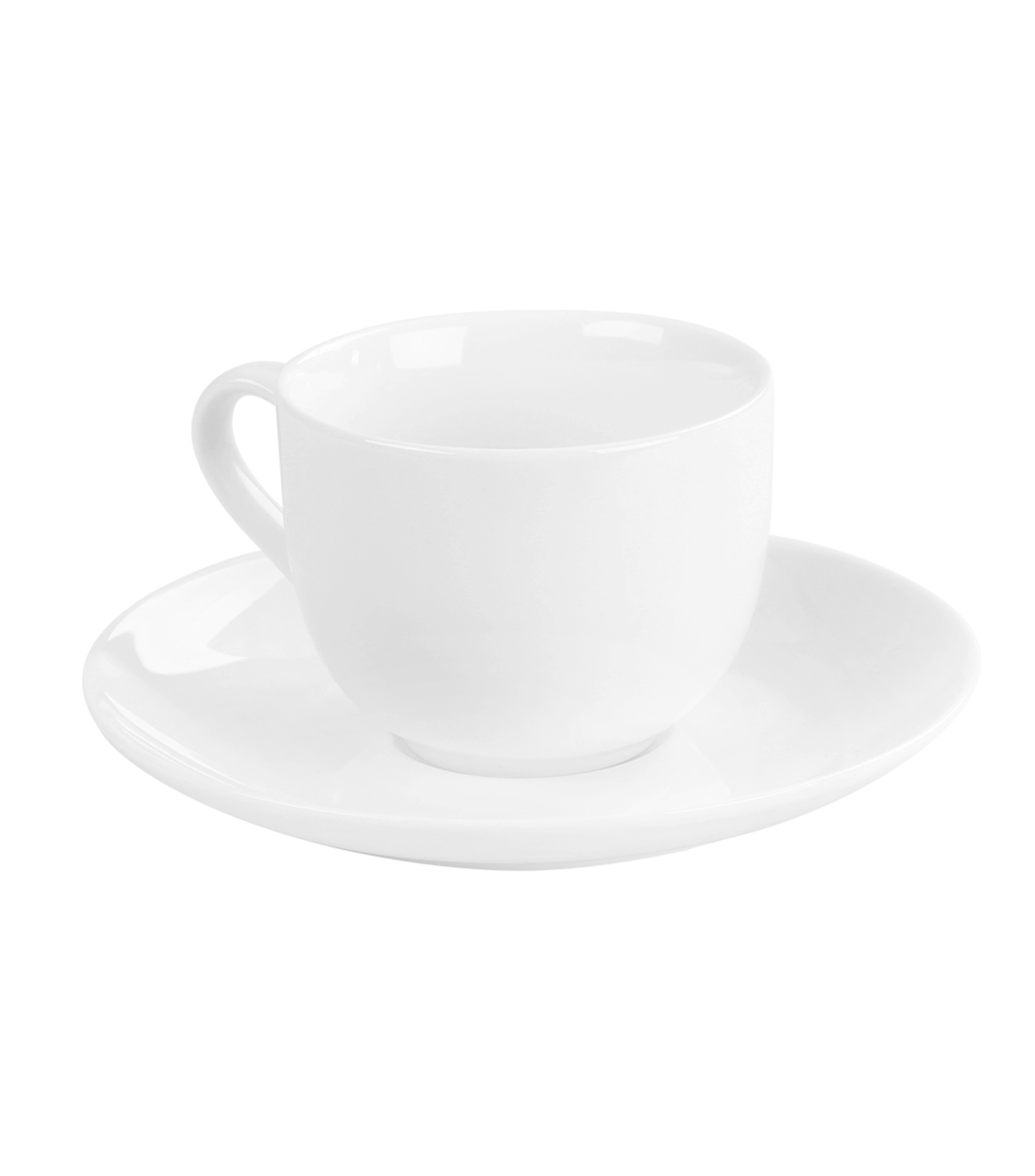 Taza para espresso con plato blanco liso