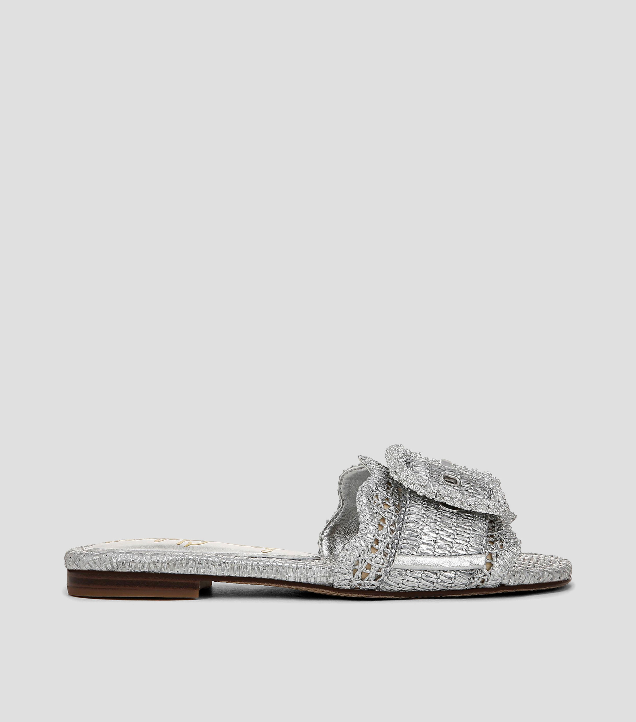 Sandalias con tacón bajo media luna Mujer