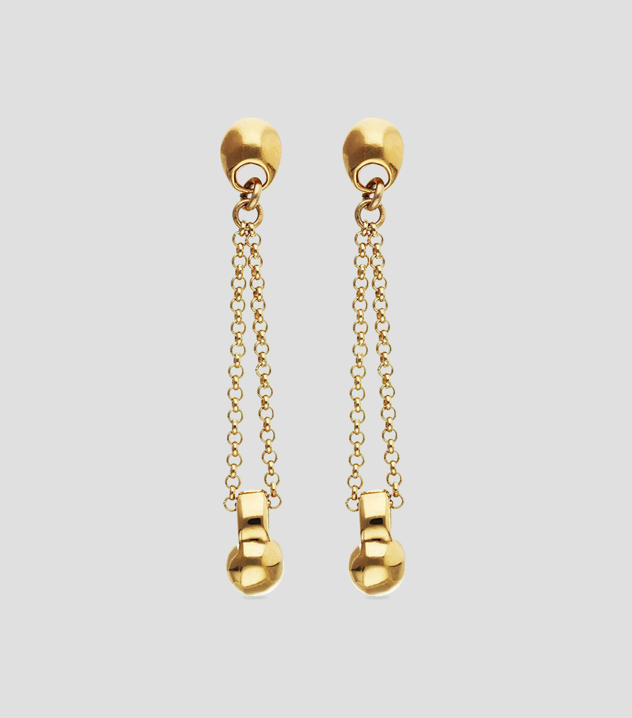 Pendientes con cadena y esfera Mujer