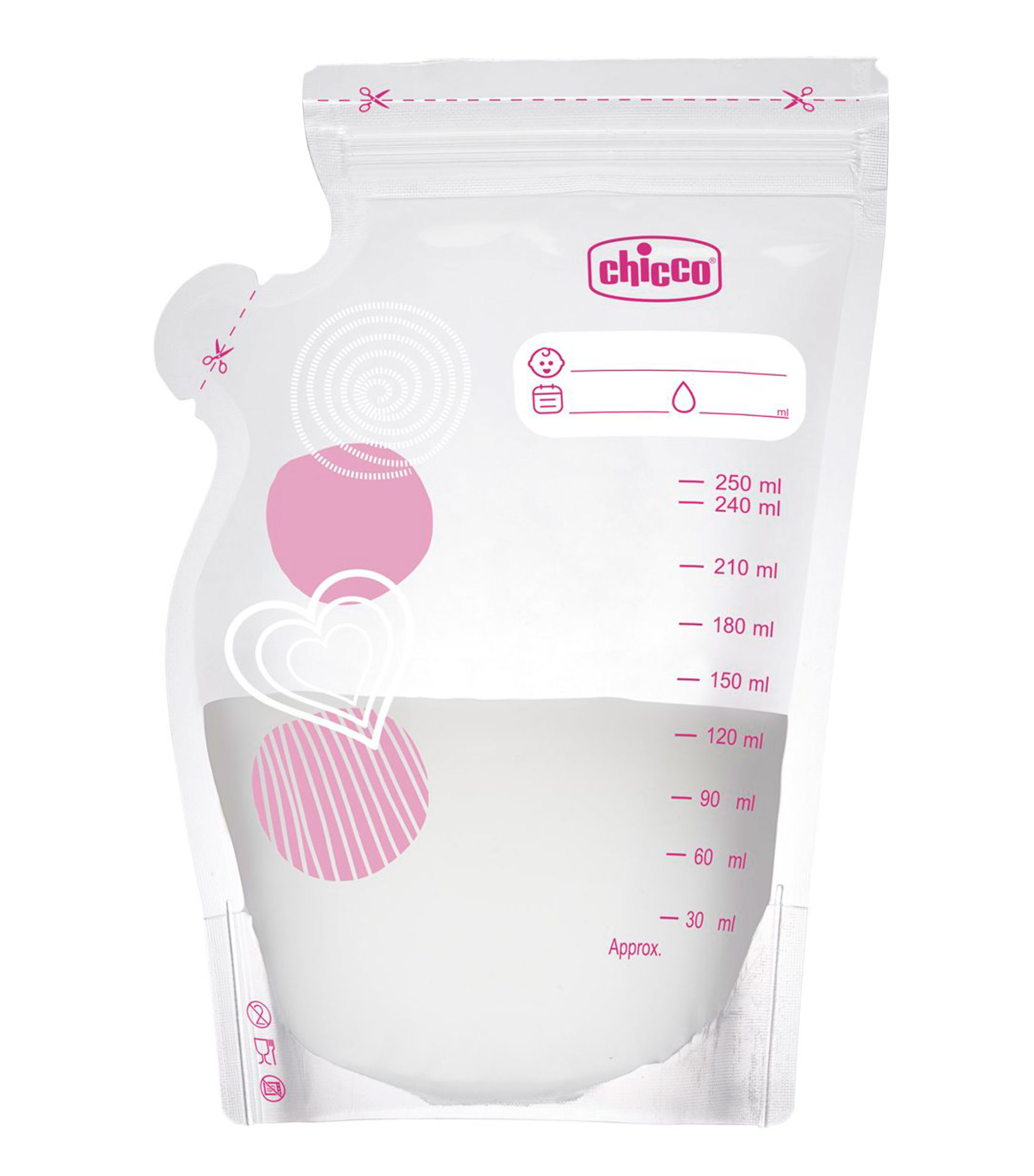 Bolsas contenedoras de leche materna, 30 piezas