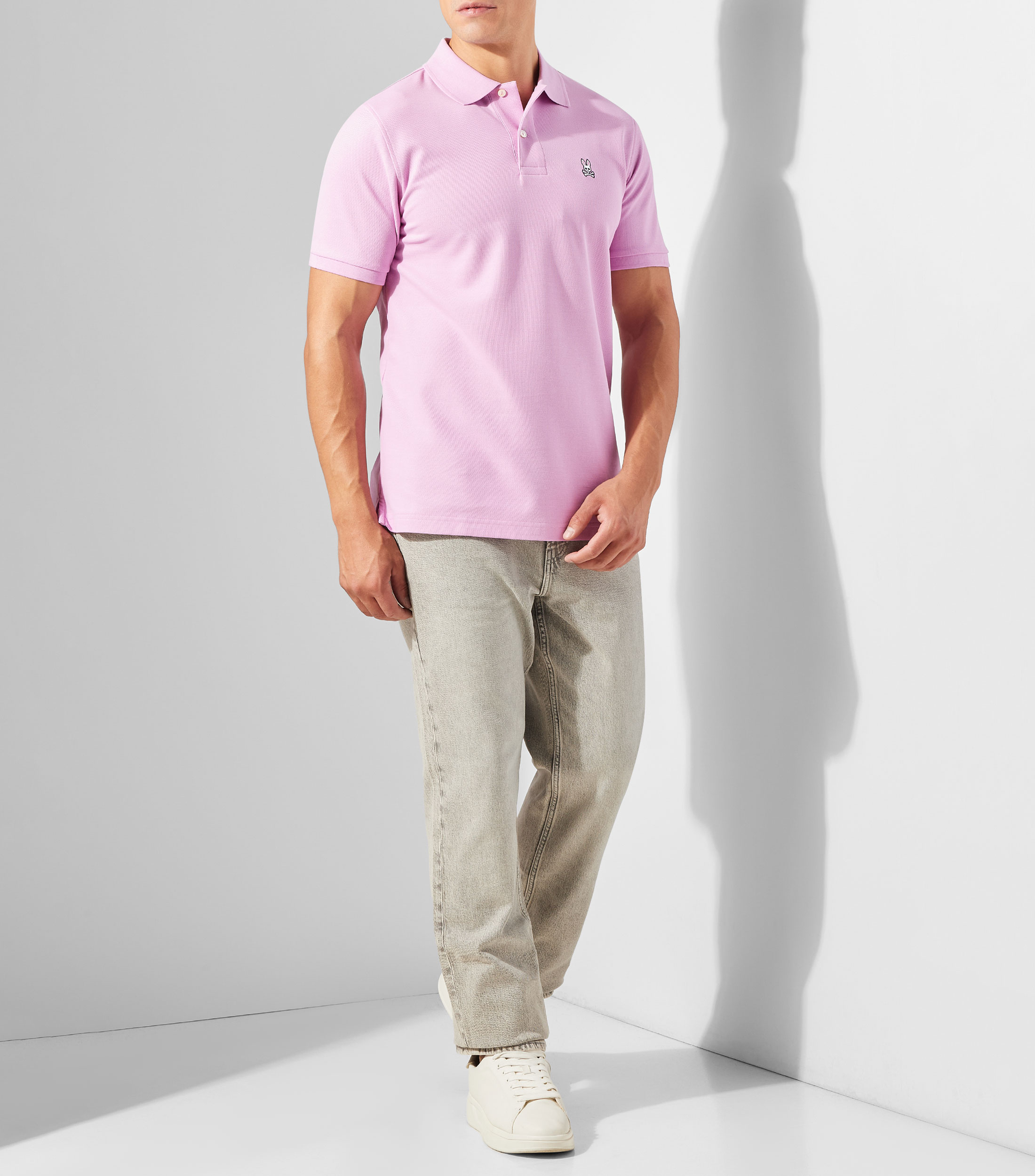 Playera tipo Polo manga corta lisa Hombre