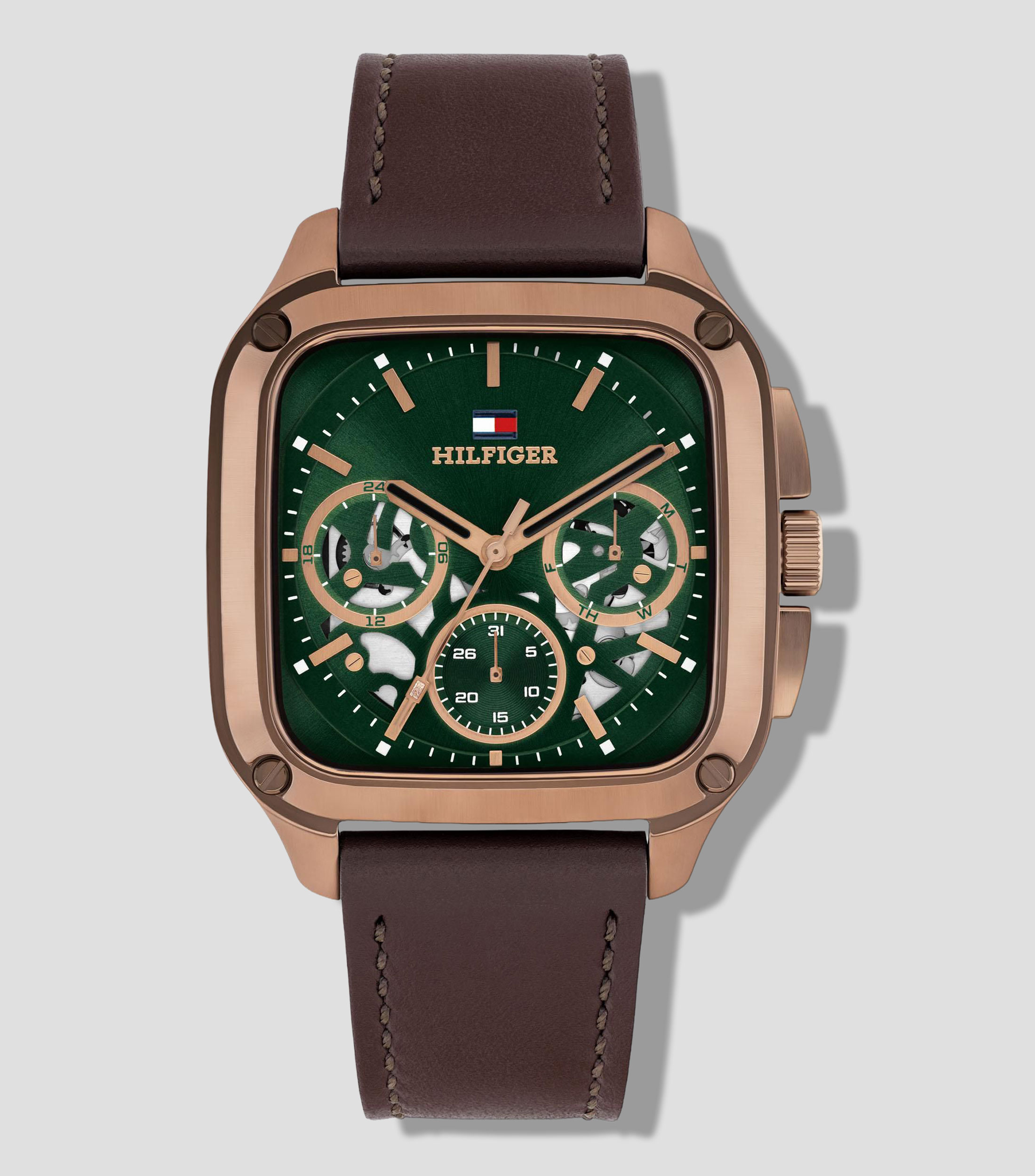 Reloj para hombre Herald casual Verde, Café