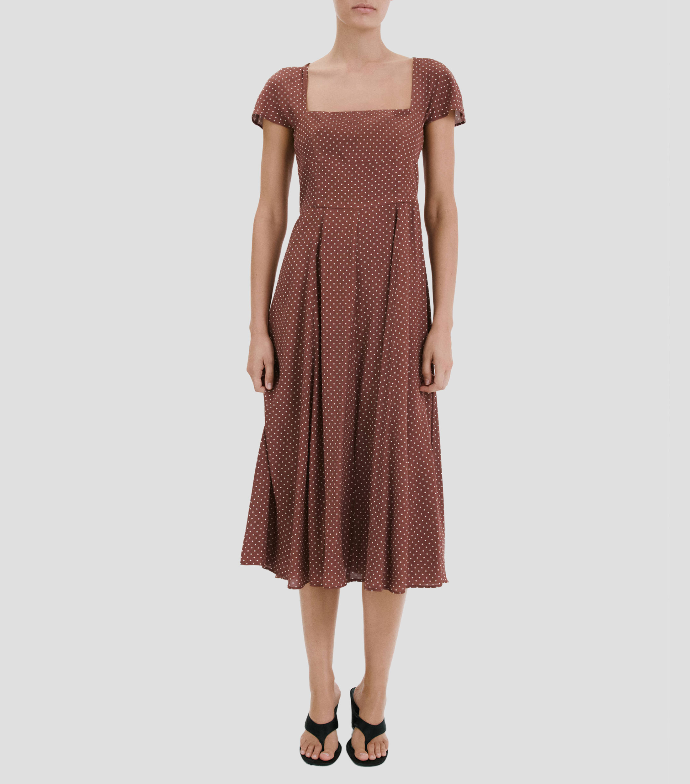 Vestido midi polkadots Mujer