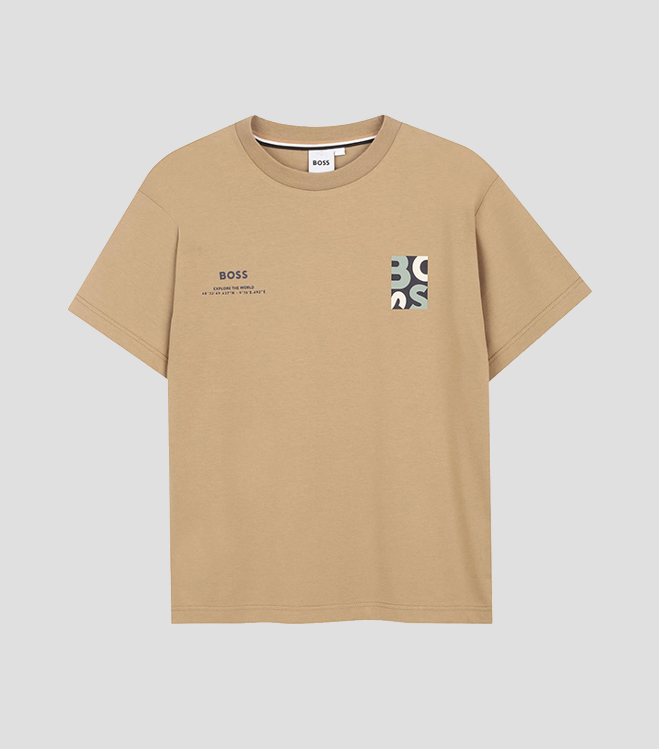 Playera cuello redondo manga corta estampada Niño