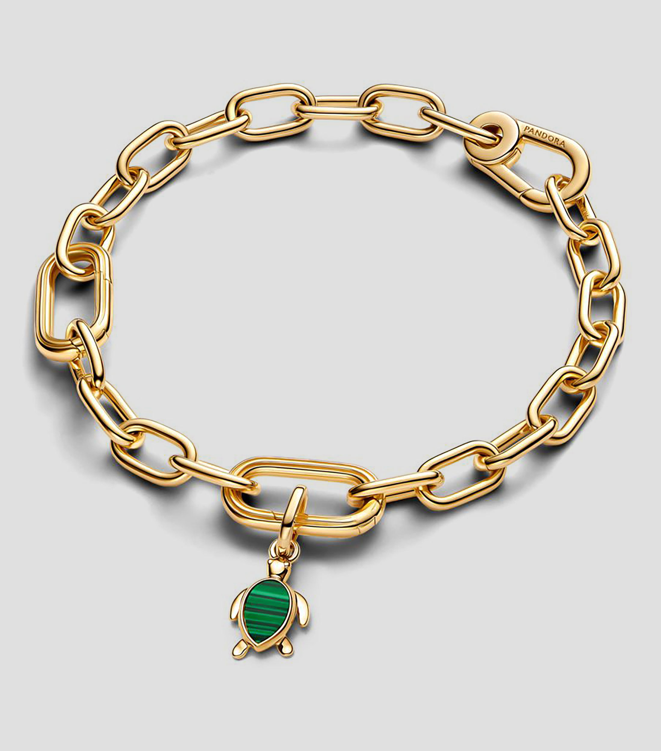 Charm Mini Tortuga Verde en Plata Mujer