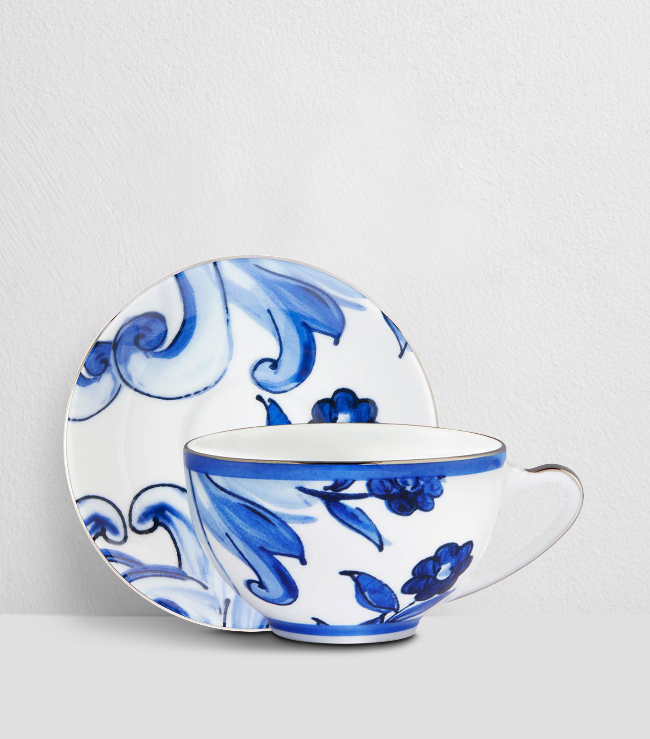 Taza para Té con Plato Mediterráneo Fiore