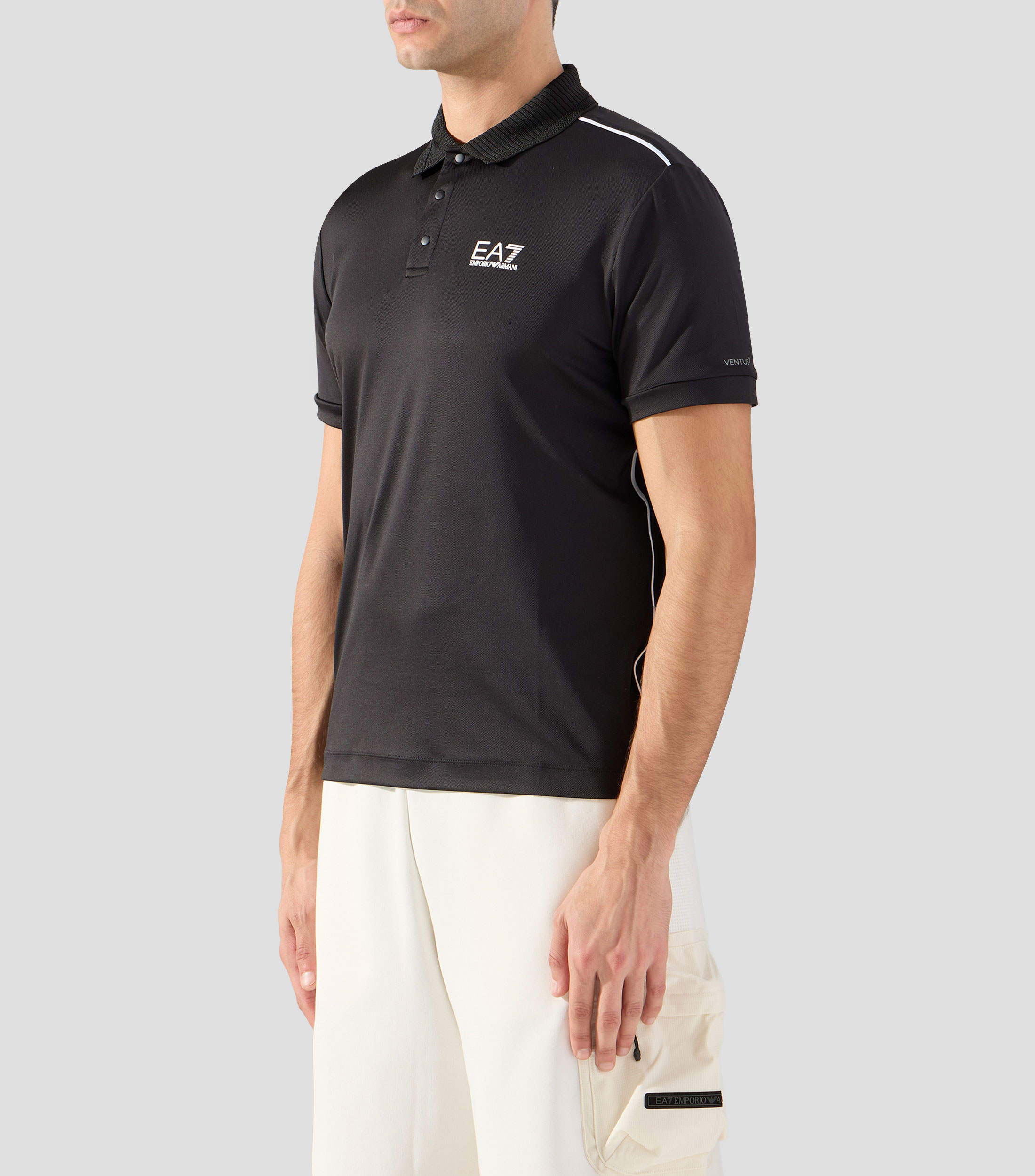 Playera tipo polo manga corta lisa Hombre