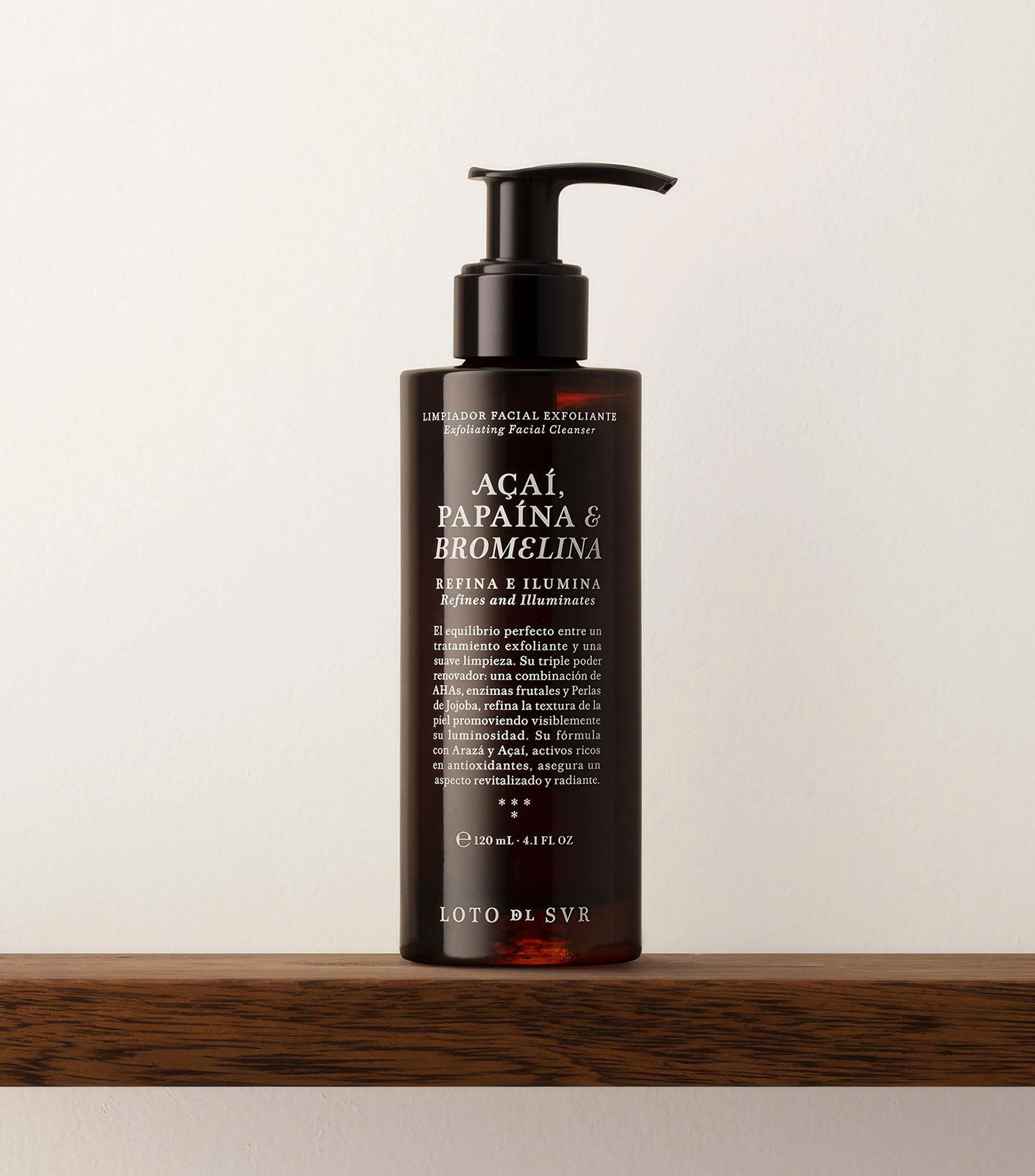 Limpiador Exfoliante Açaí, Papaína & Bromelina, 120 ml