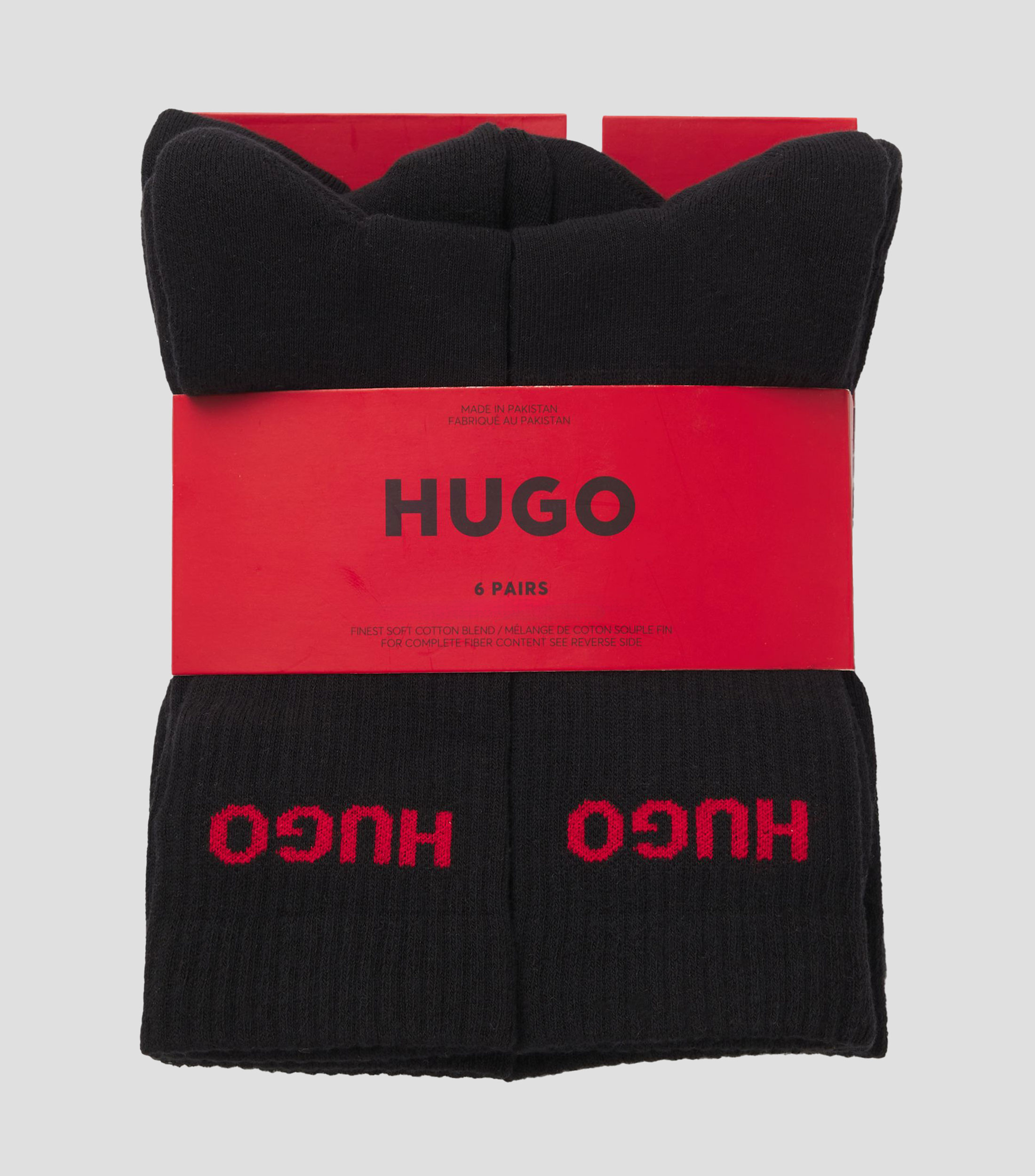 Set de seis pares de calcetines cortos con detalle de logo Hombre