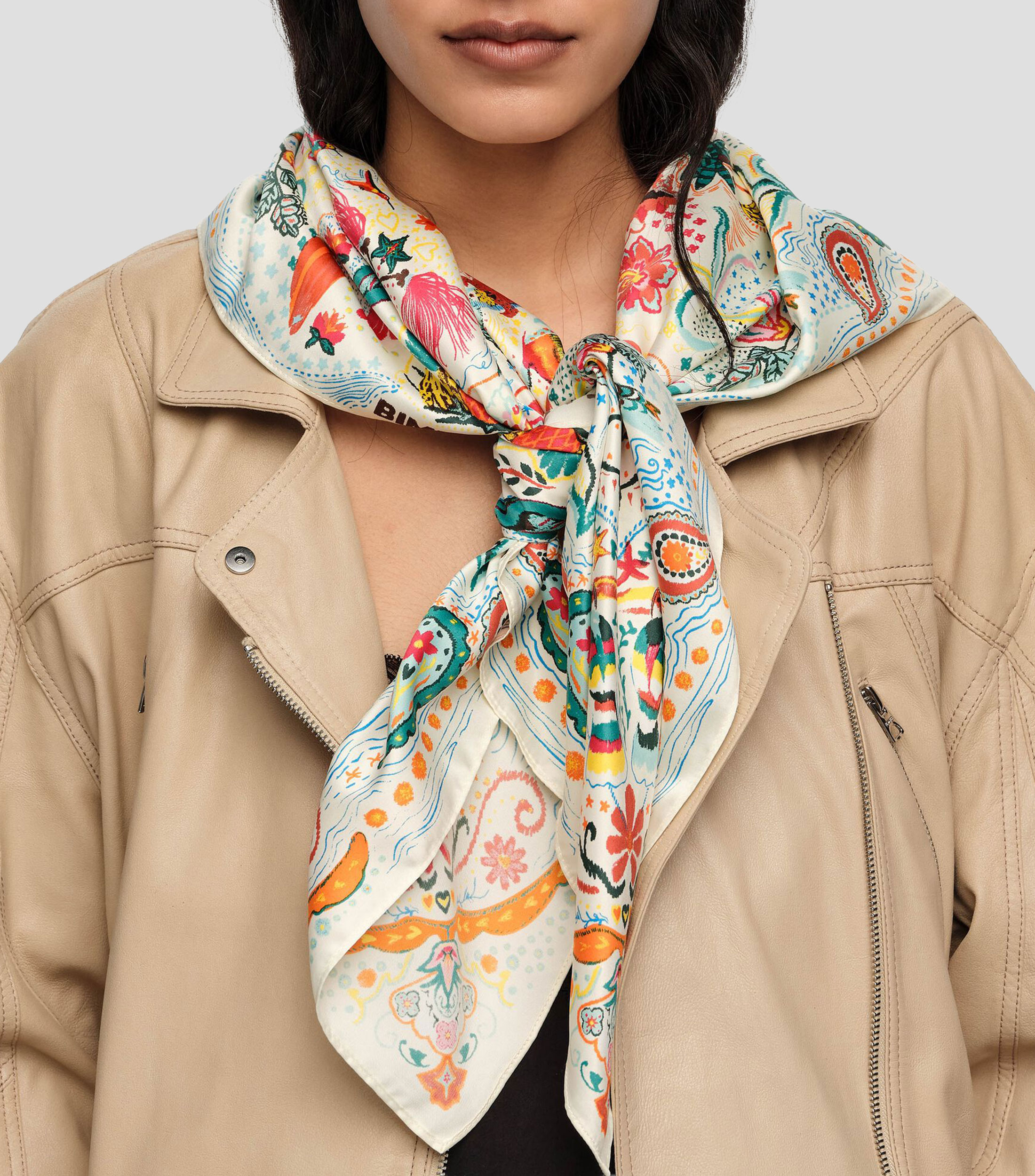 Pañuelo multicolor estampado Mujer