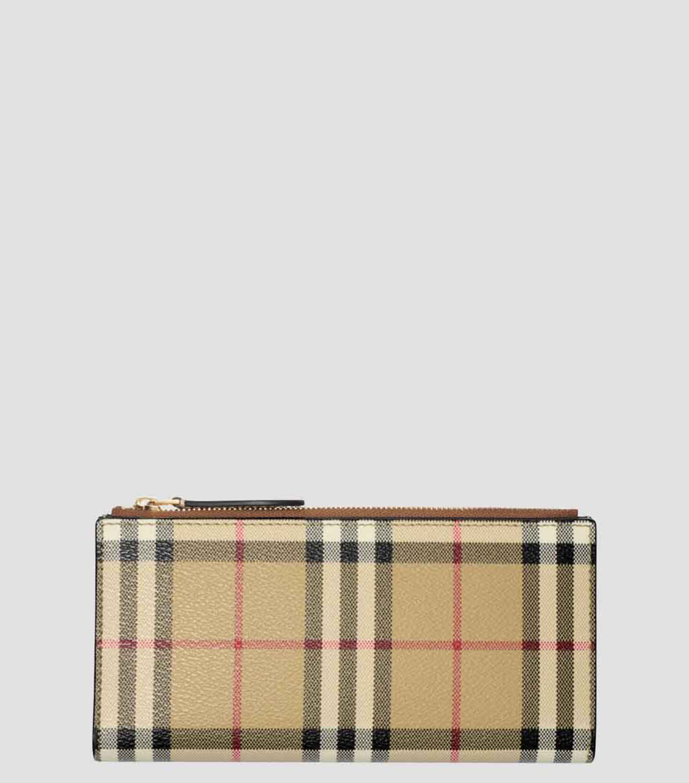 Cartera plegable Check Mujer