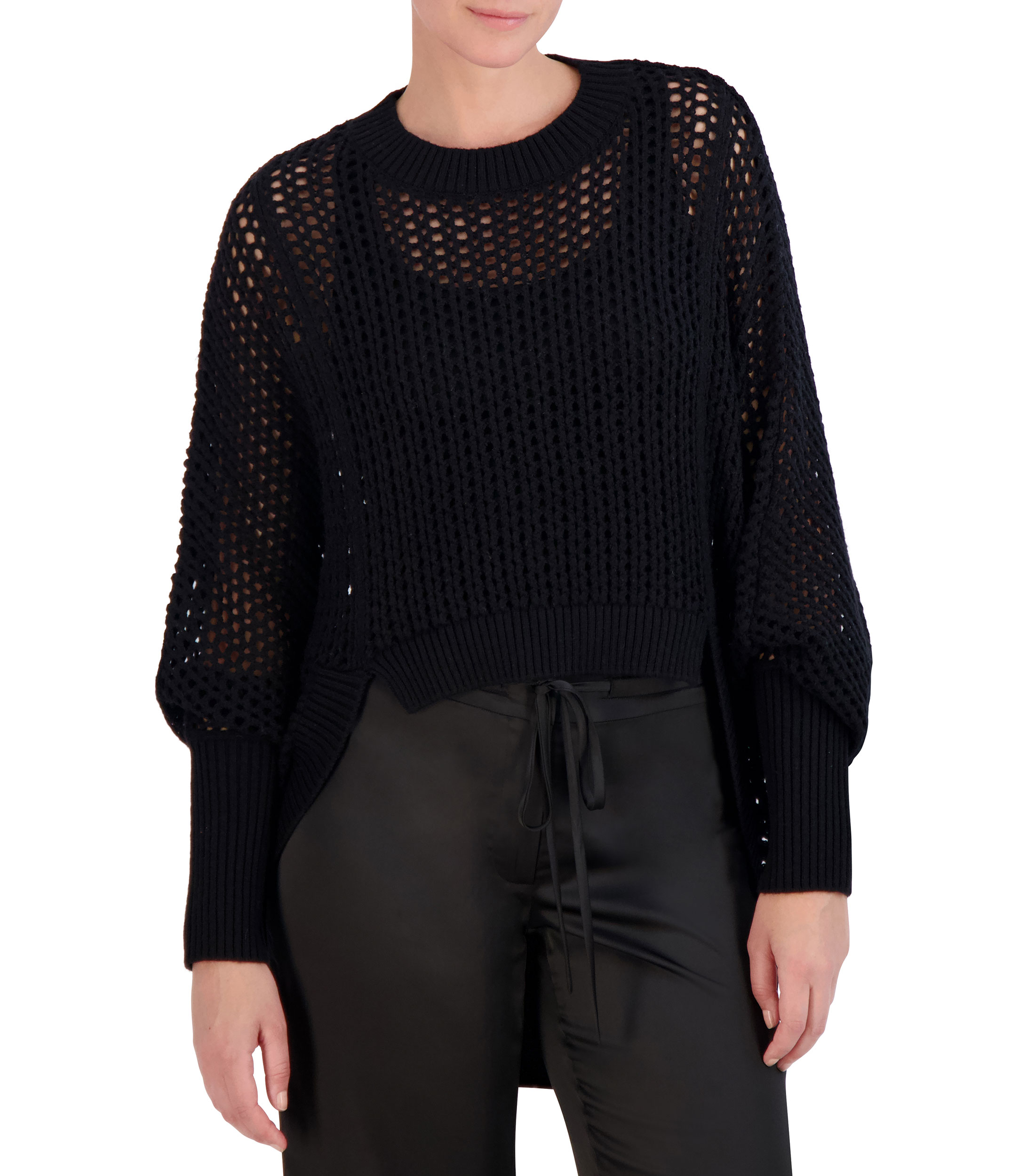 BCBGMAXAZRIA Suéter Relajado De Manga Larga Con Cuello Alto Mujer