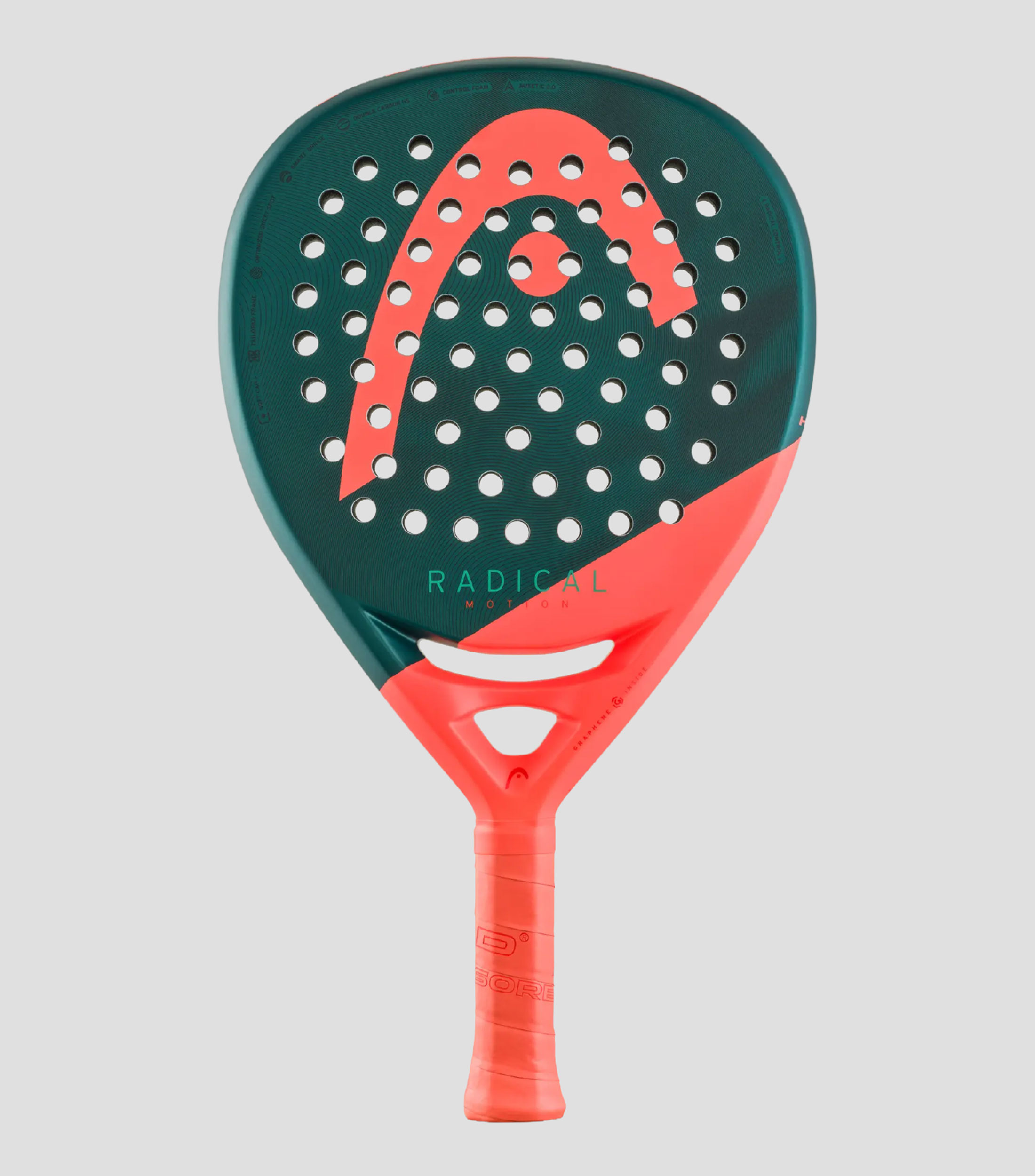 Pala para pádel Radical Motion verde y naranja