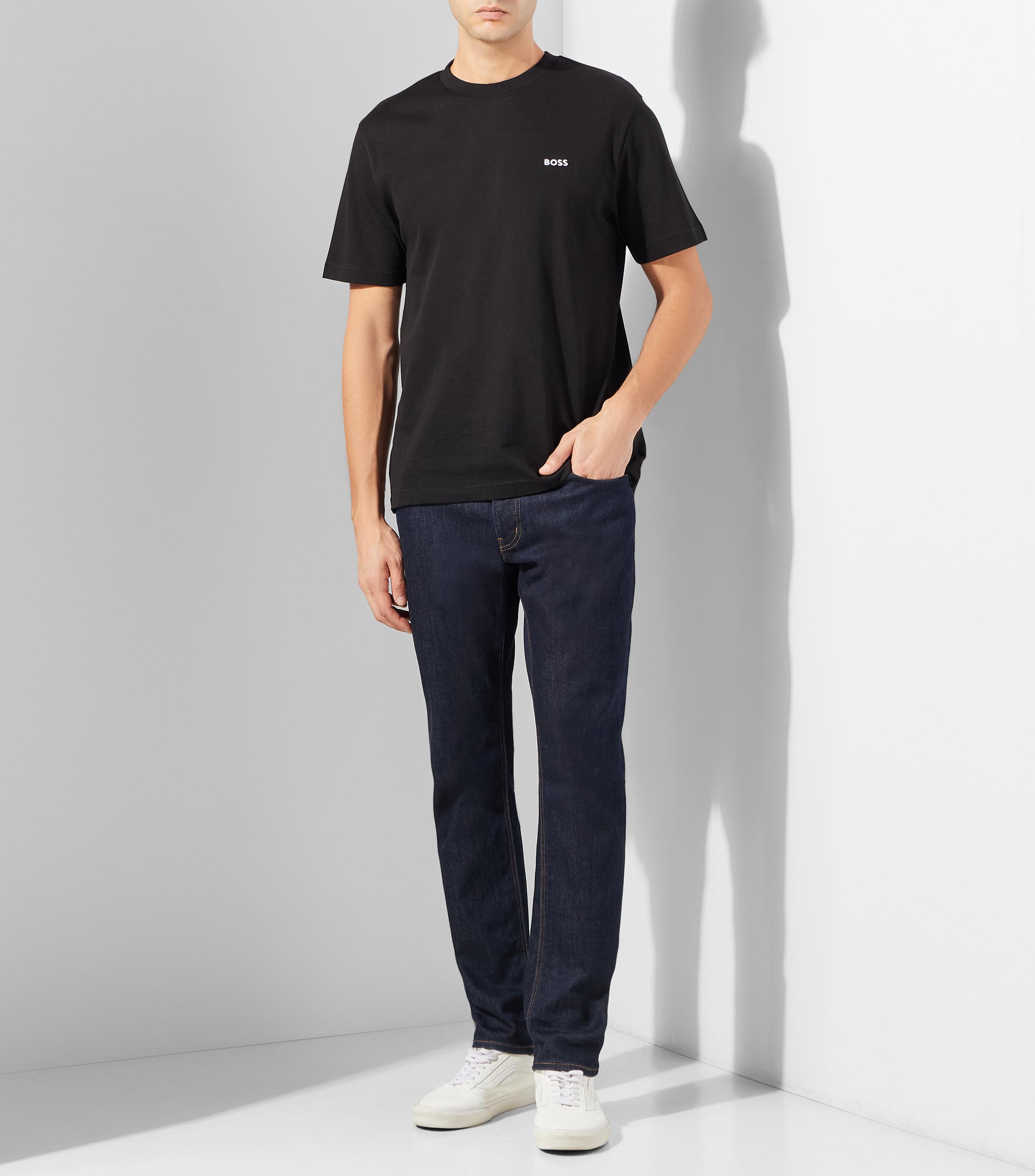 Playera cuello redondo manga corta microdiseño Hombre
