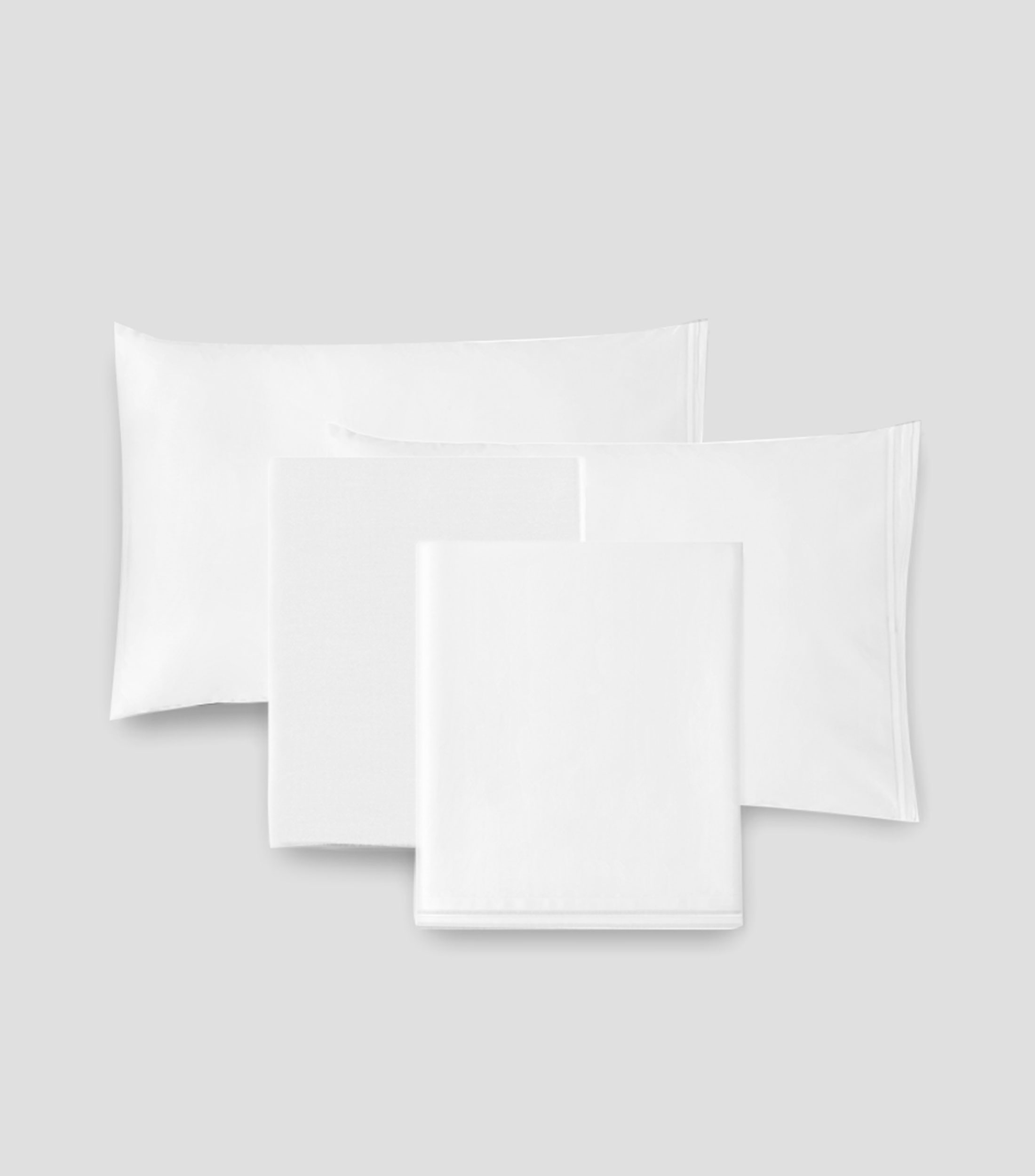 Juego de sábanas king size Sereno en algodón blanco