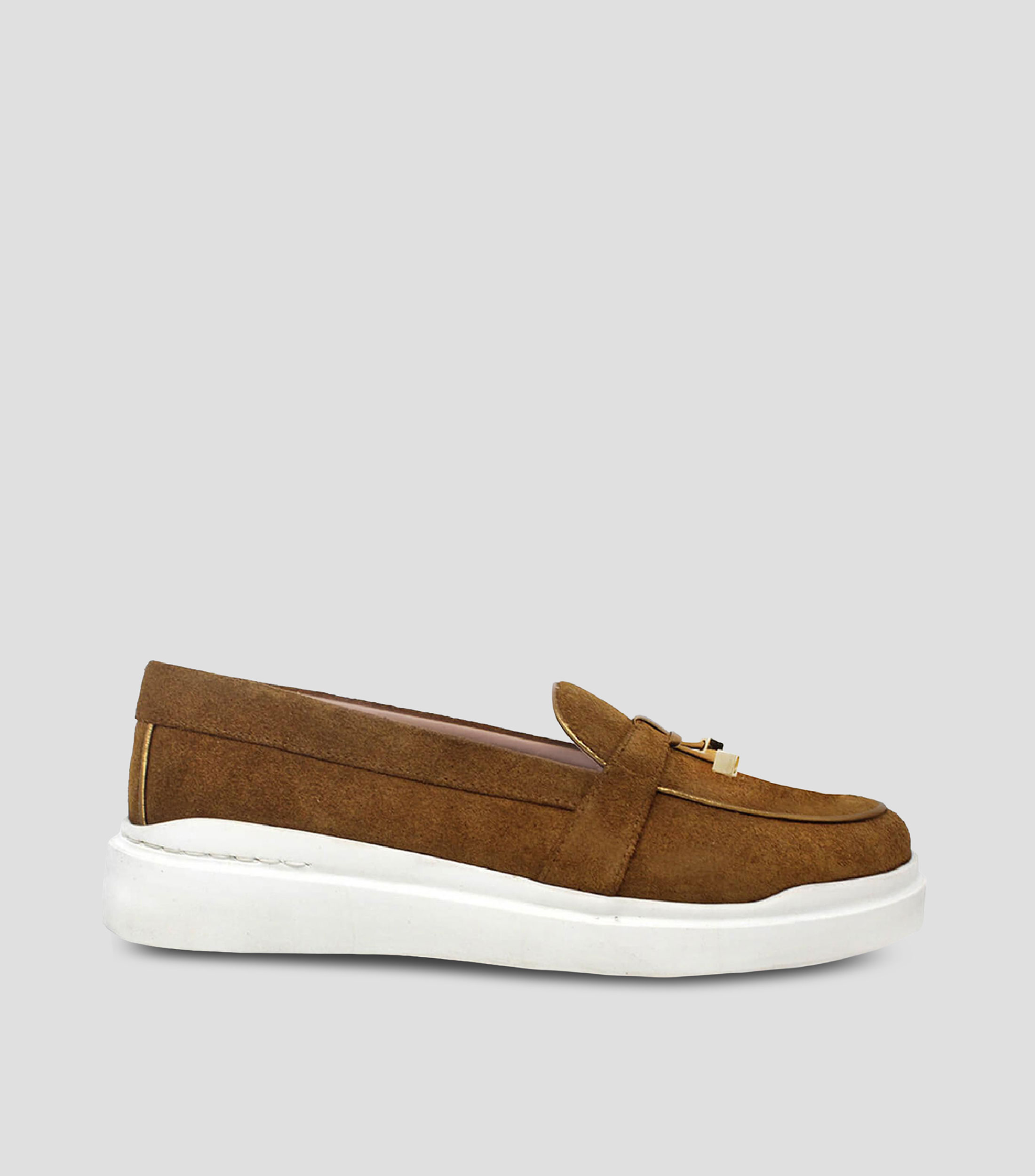 Mocasines Portofino con plataforma en piel liso Mujer