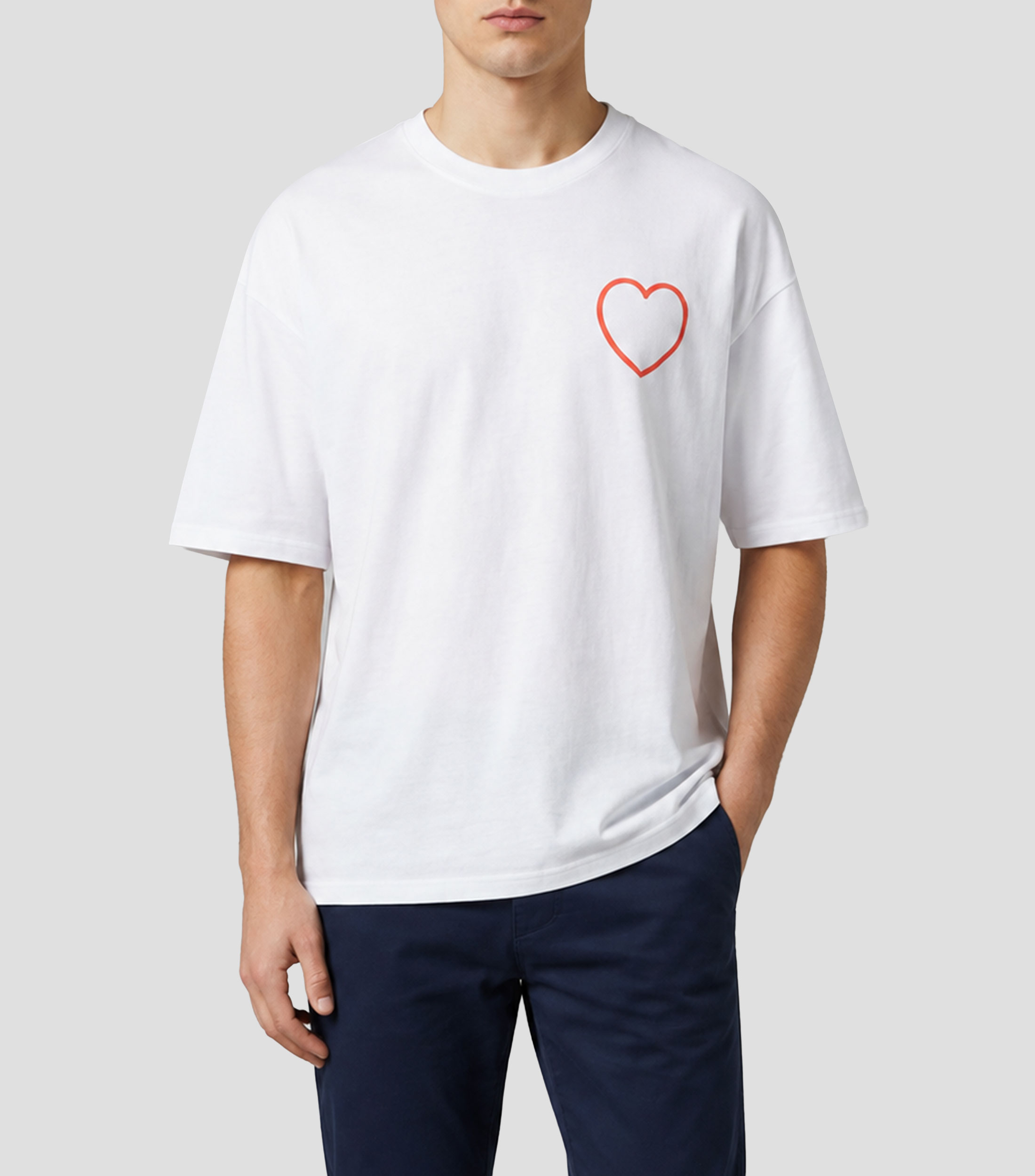 Playera cuello redondo manga corta estampada Hombre