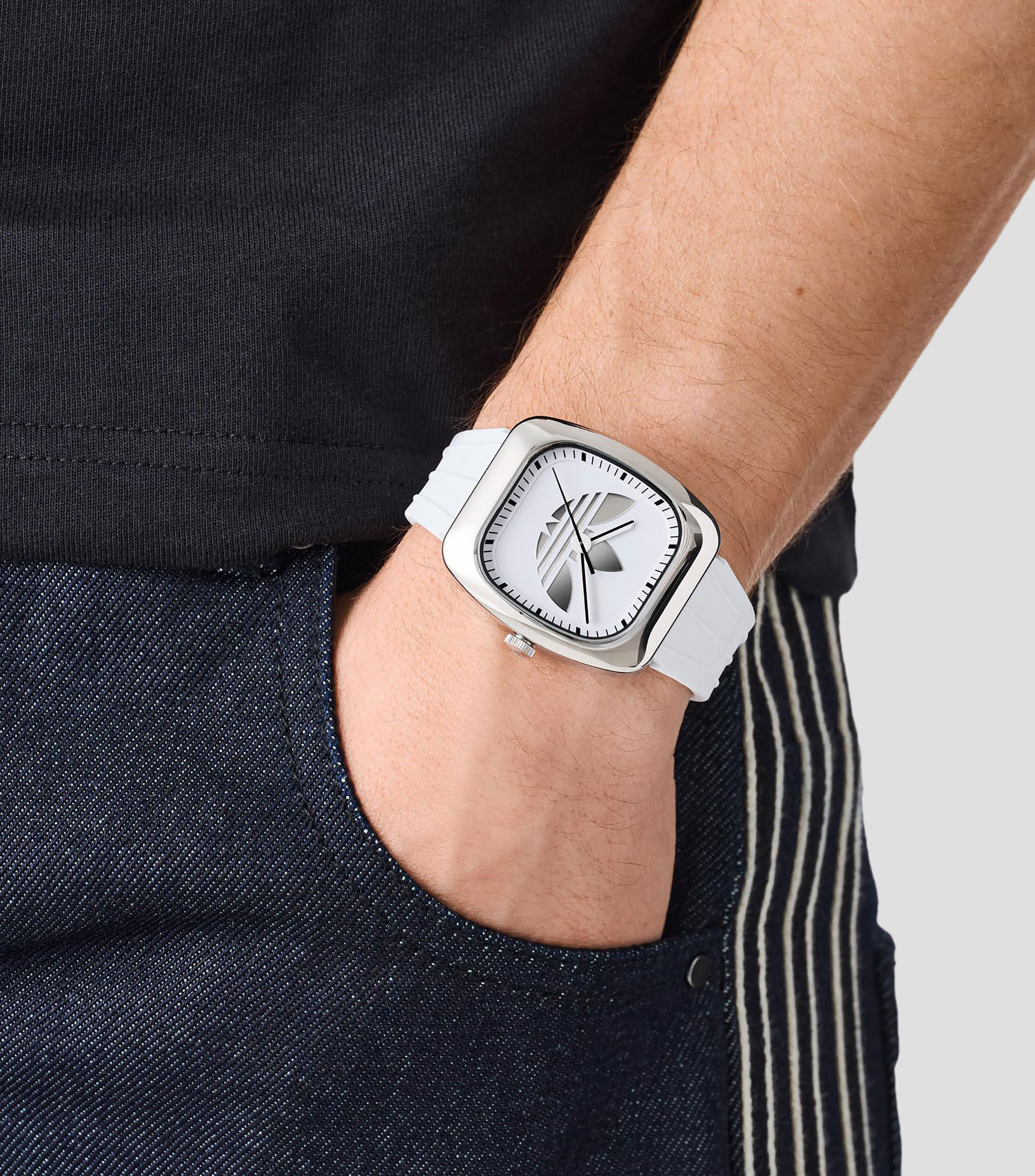 Reloj Unisex Originals Retro Wave One Casual Blanco, Plateado