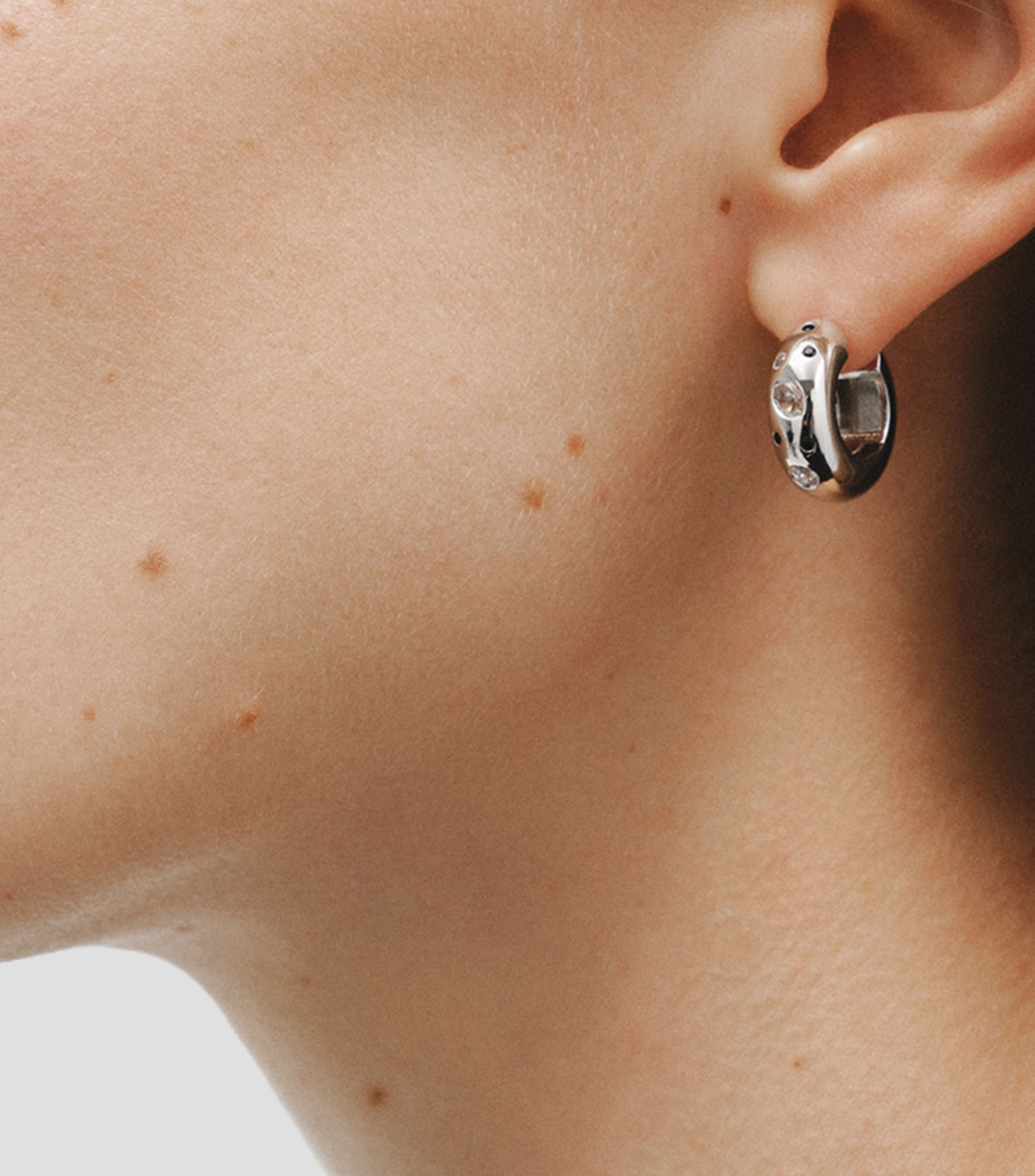 Aretes en plata .925 con topacios y espinelas Elua Bombe Mujer