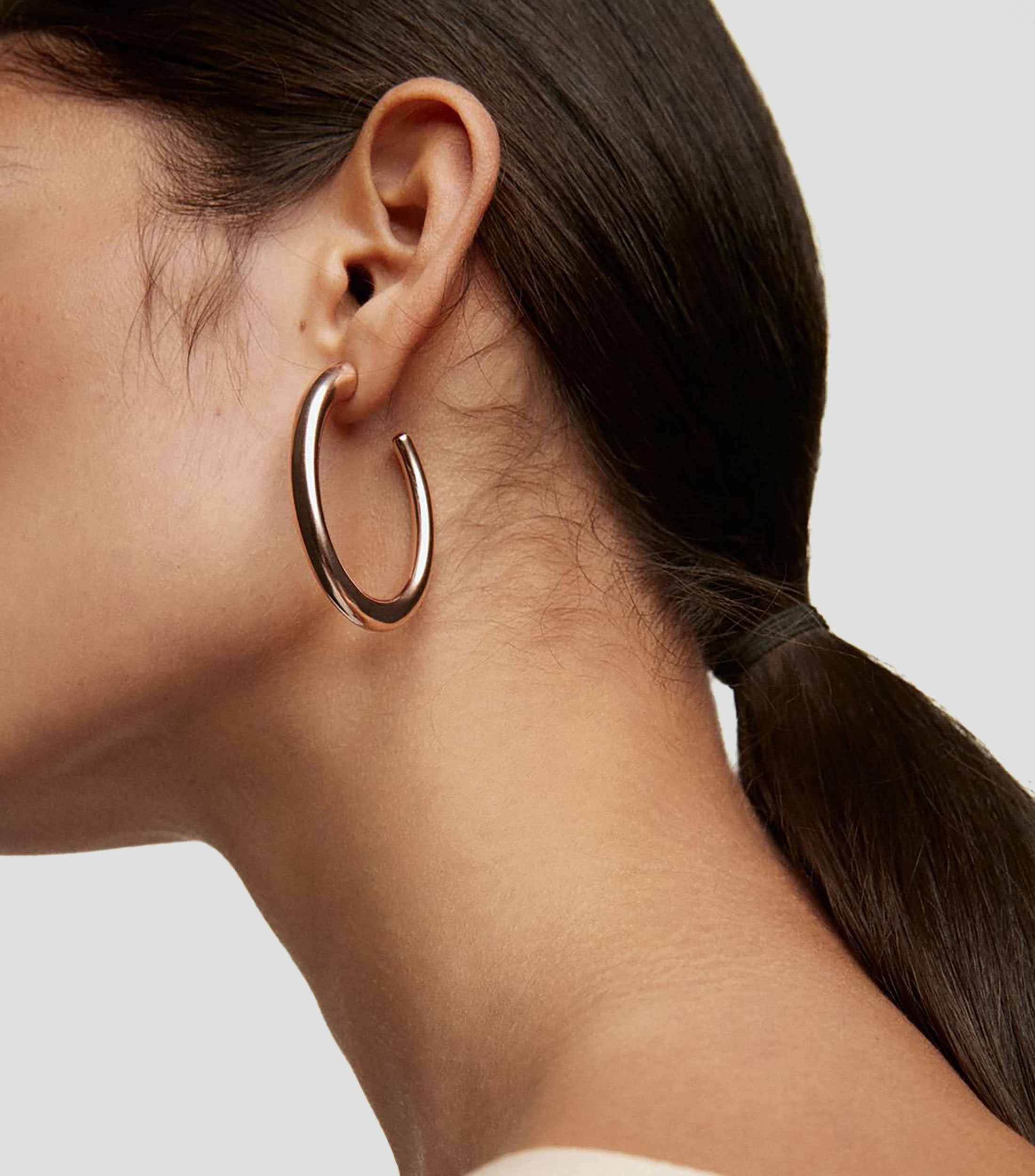 Pendientes de aro grandes en plata .925 Hooped Earrings Mujer