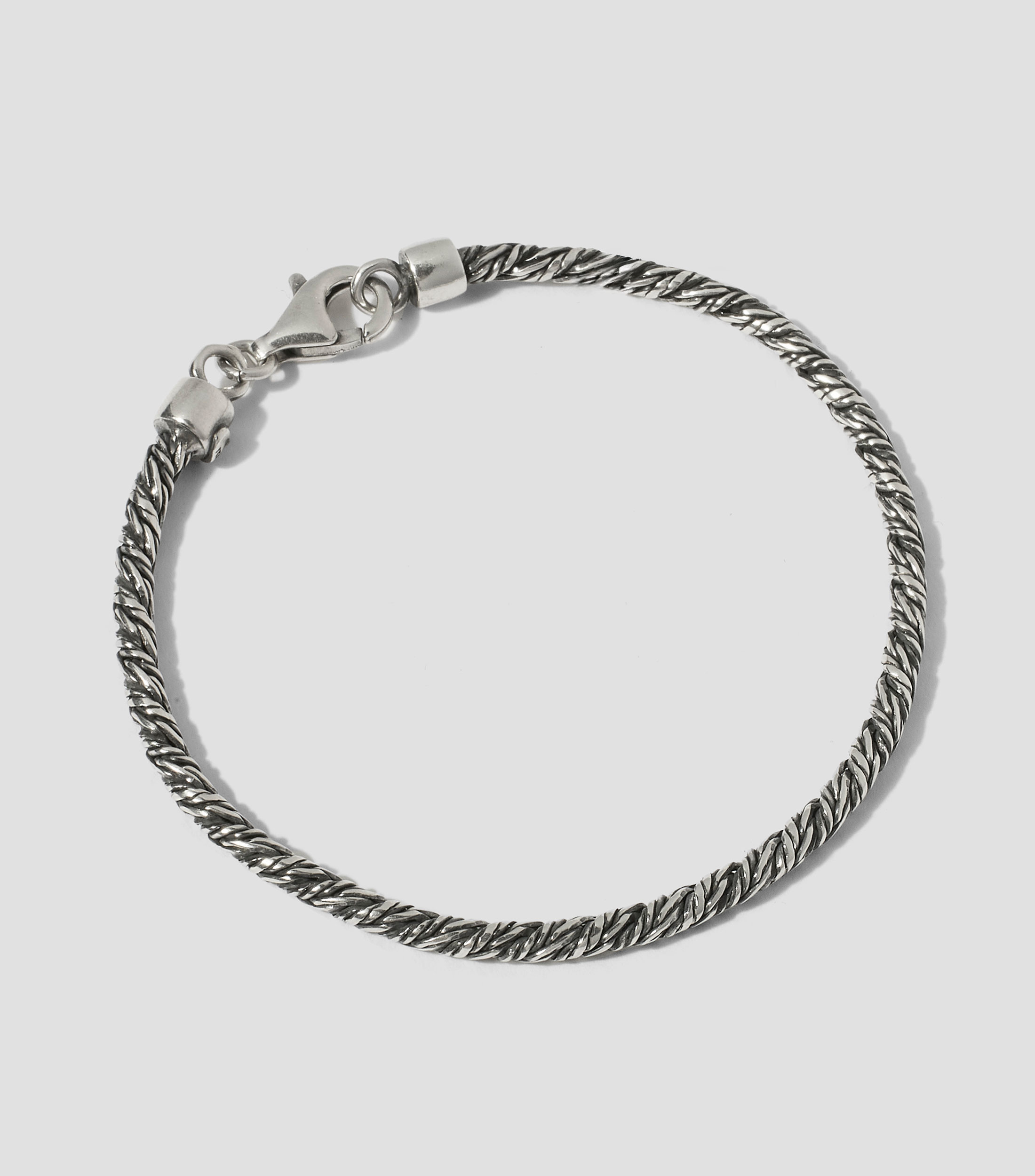 Pulsera en plata .925 con soga mediana Hombre