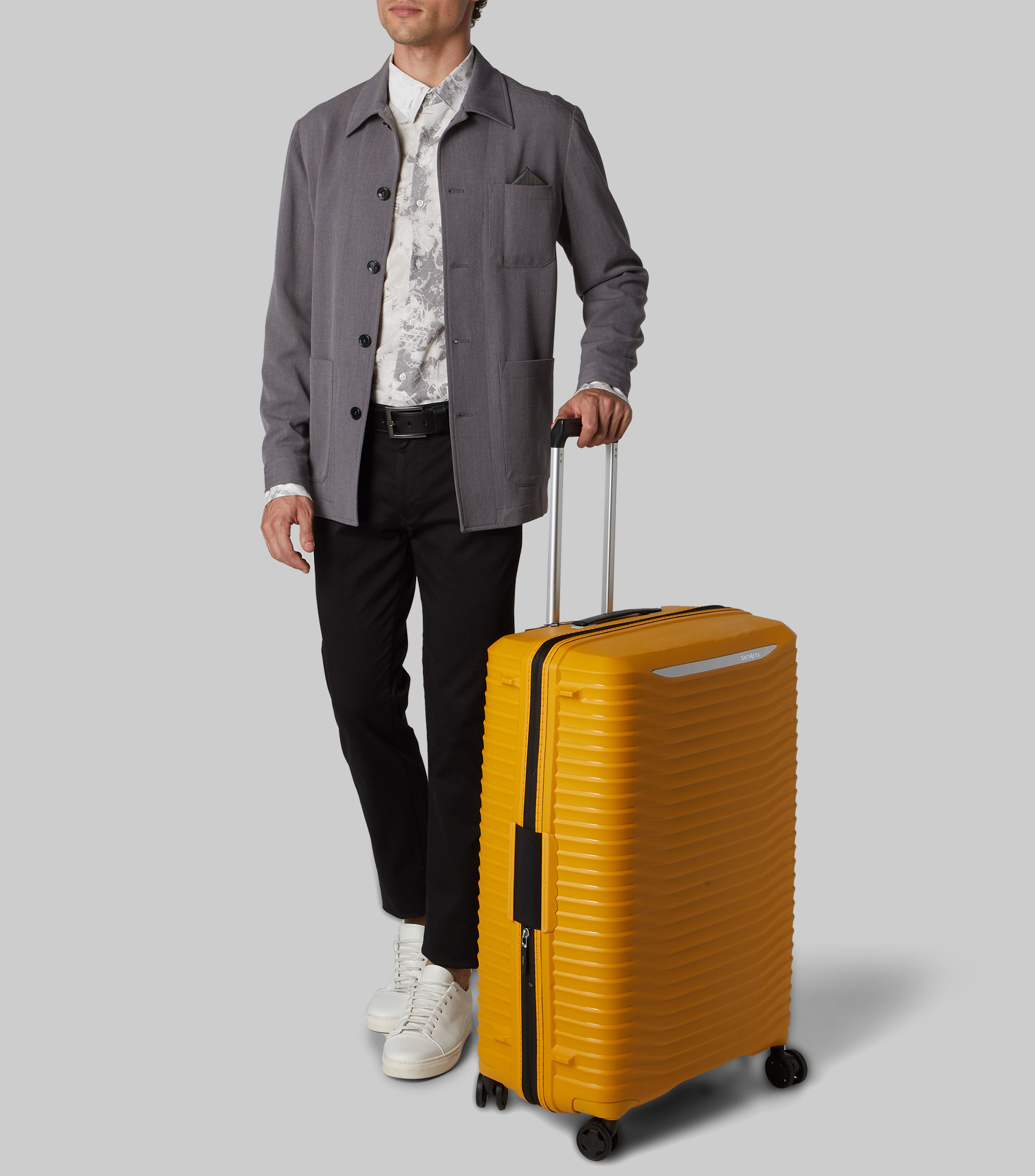 Maleta de viaje grande Upscape amarillo